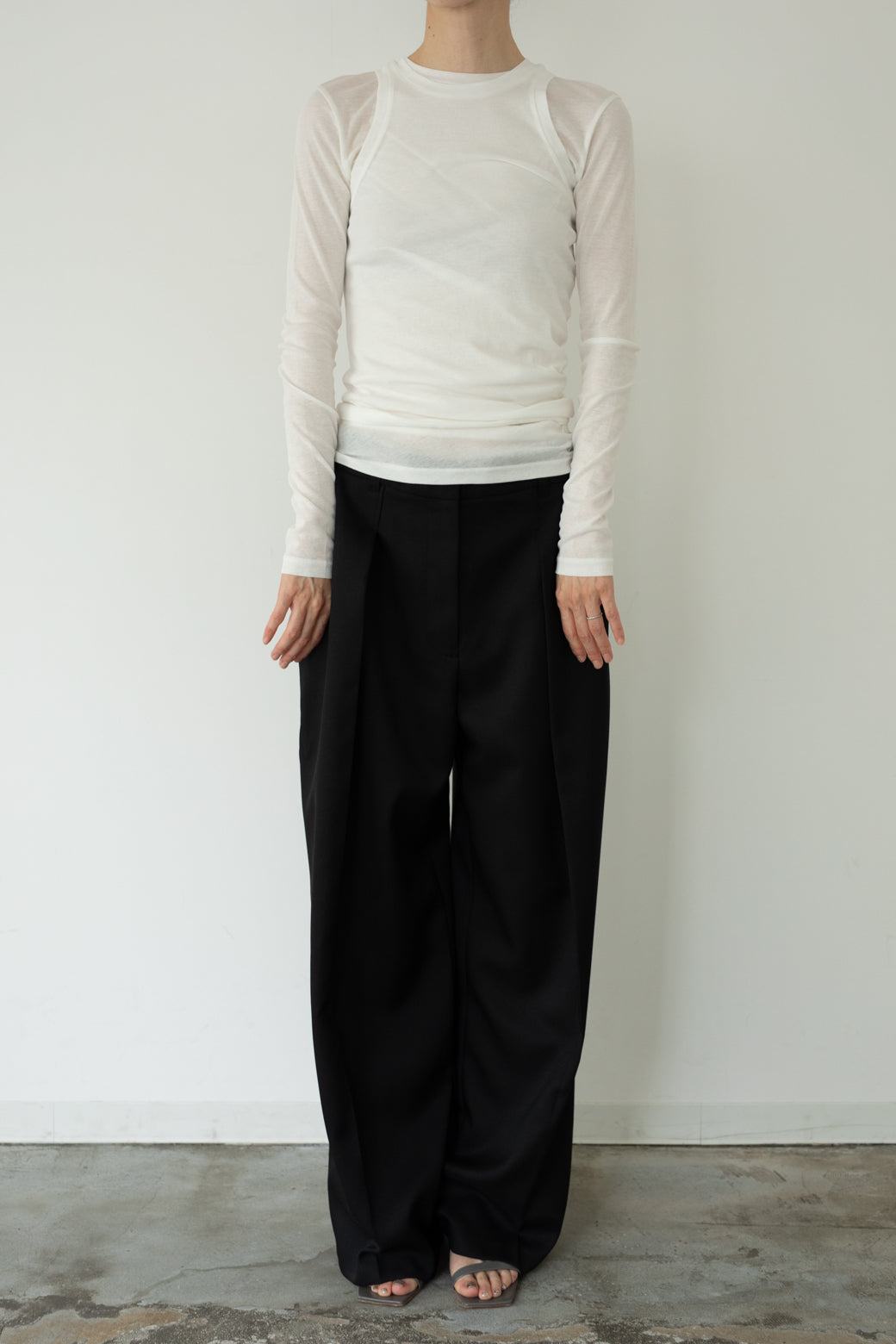 High Twist Jersey Distored L/S Tee(ls52518-2)