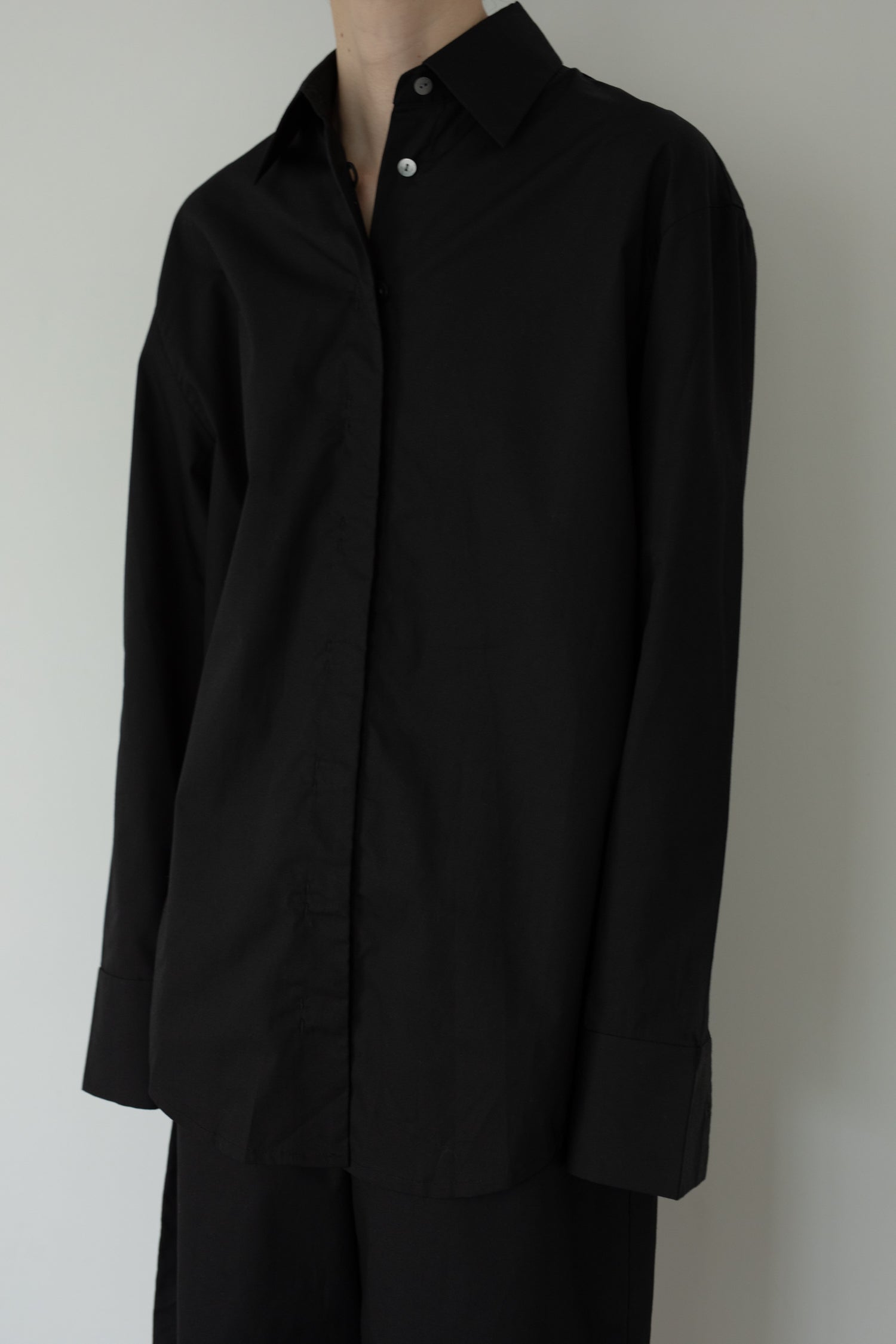 【展示会/先】Cotton Broad Oversized Shirt (ls62583T)
