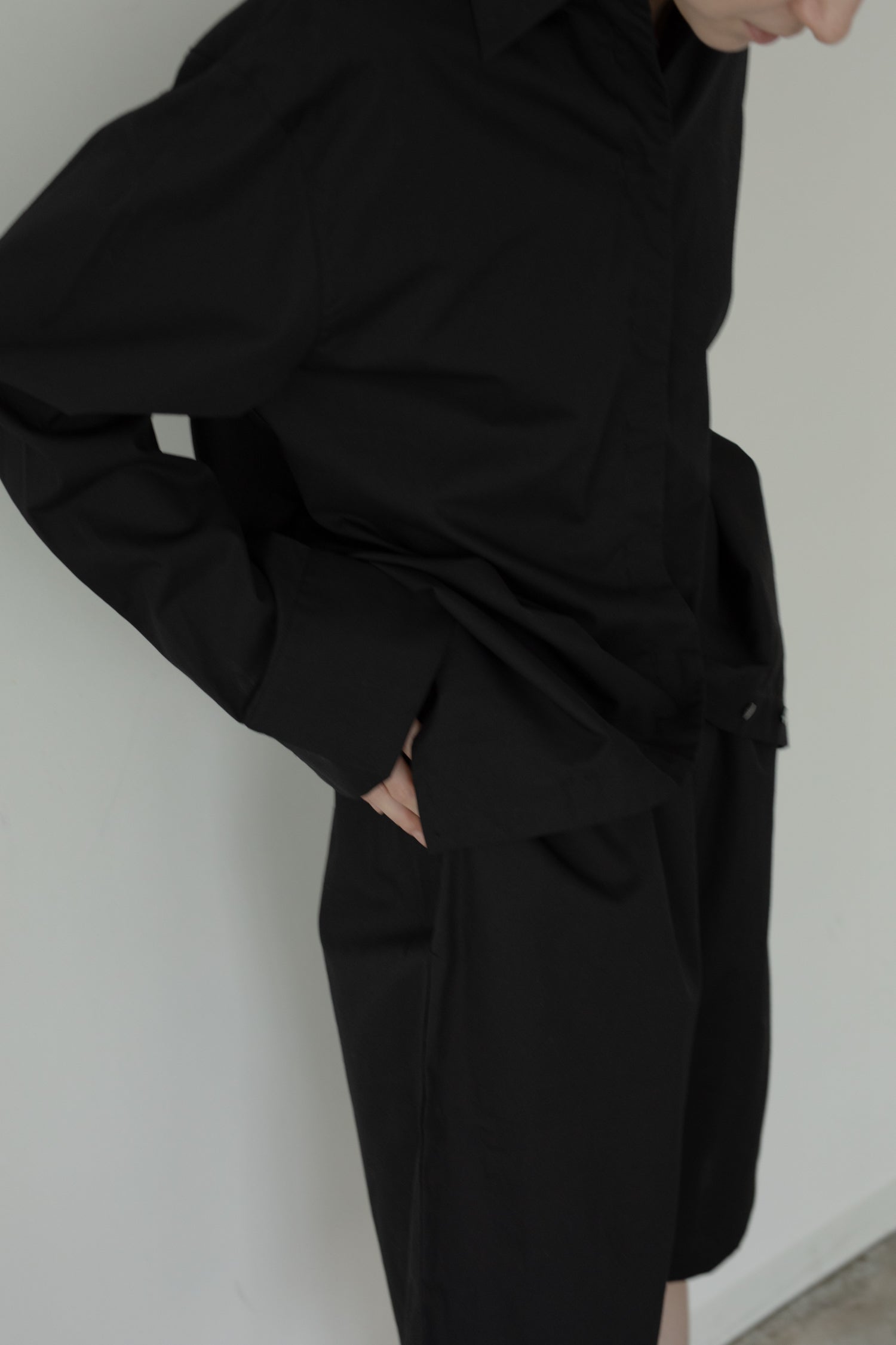 【展示会/先】Cotton Broad Oversized Shirt (ls62583T)