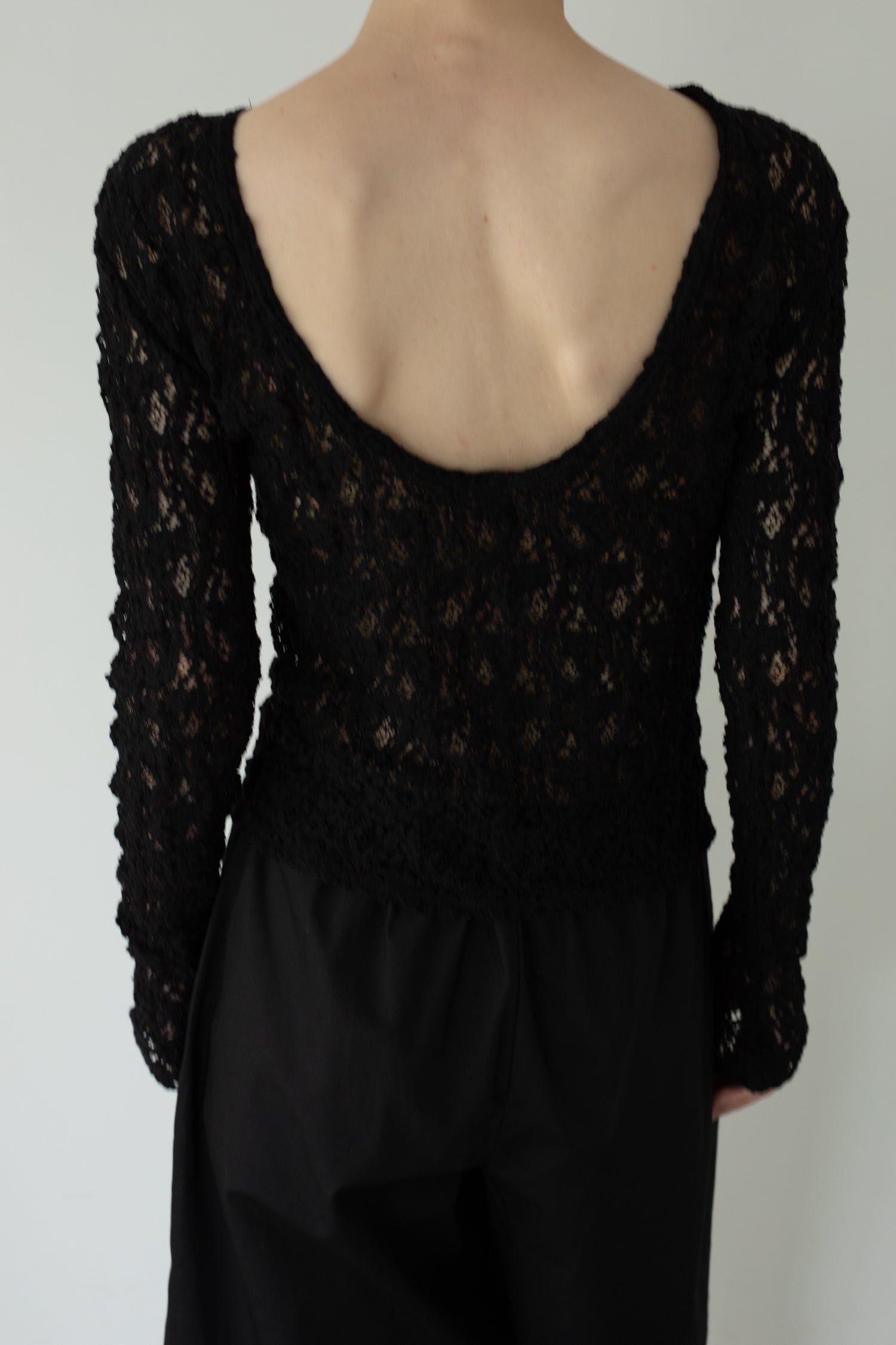 【展示会/後】Cotton Shrink Lace 2way Top (ls62580T) ¥18,700-