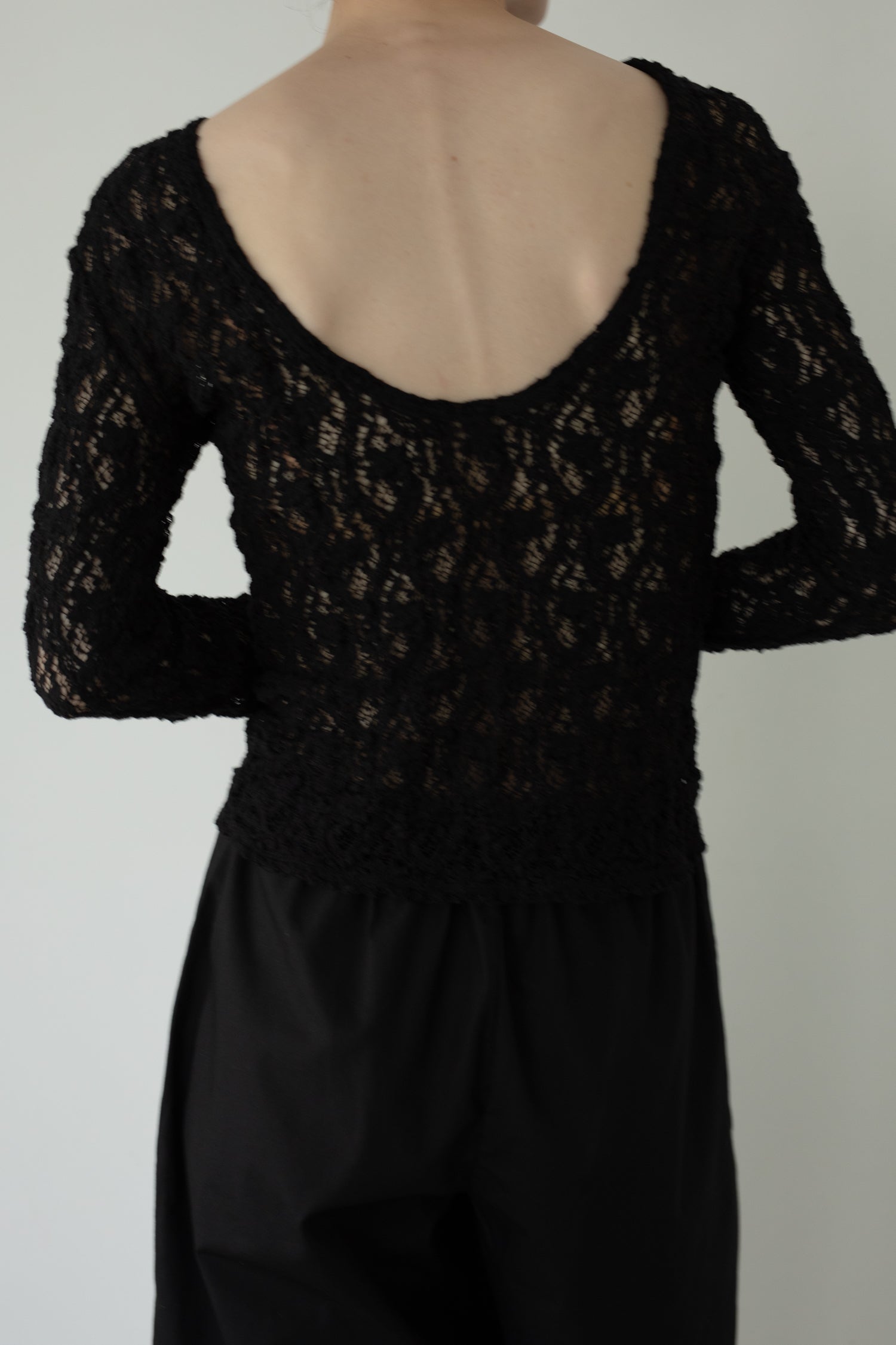 【展示会/後】Cotton Shrink Lace 2way Top (ls62580T) ¥18,700-
