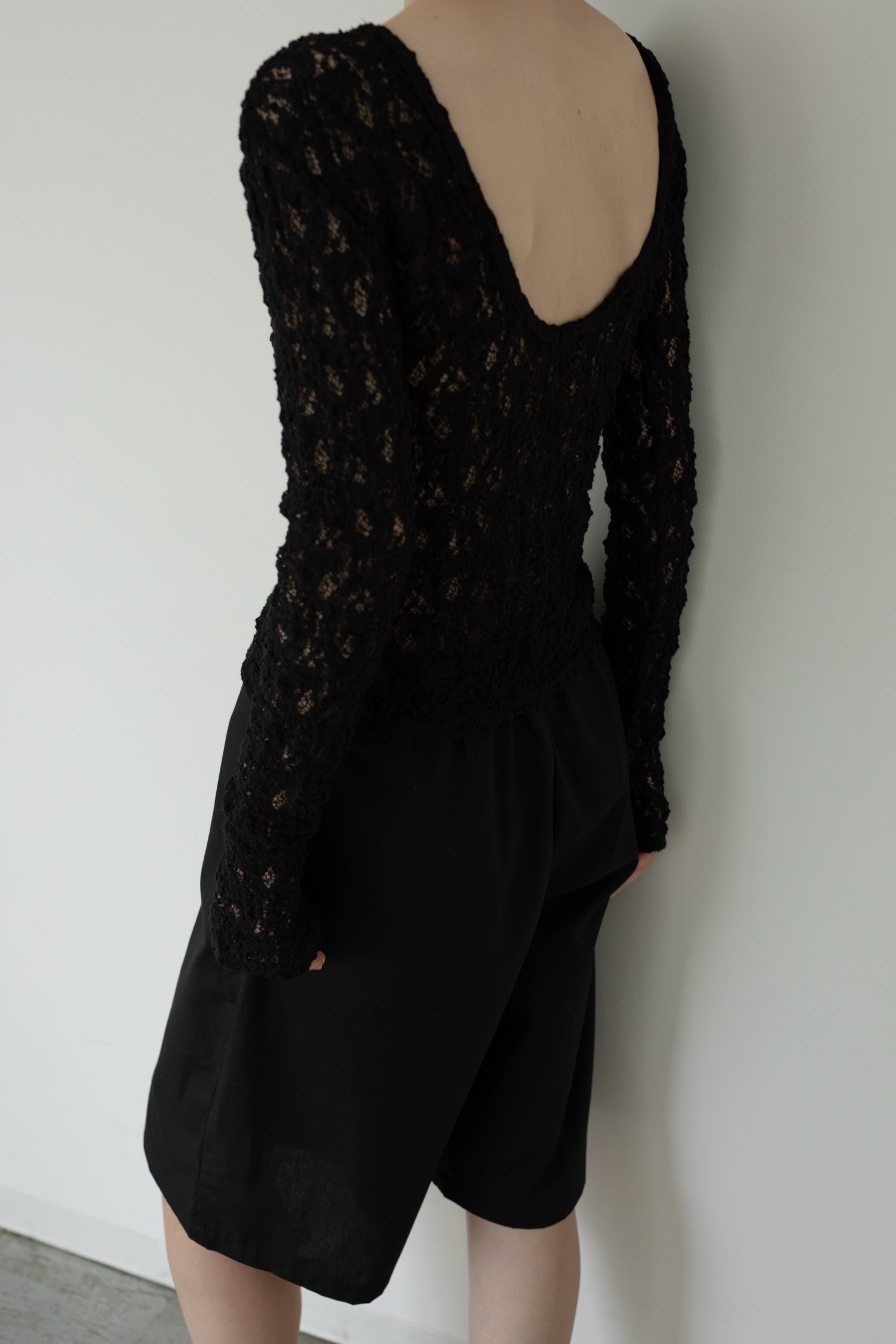 【展示会/後】Cotton Shrink Lace 2way Top (ls62580T) ¥18,700-