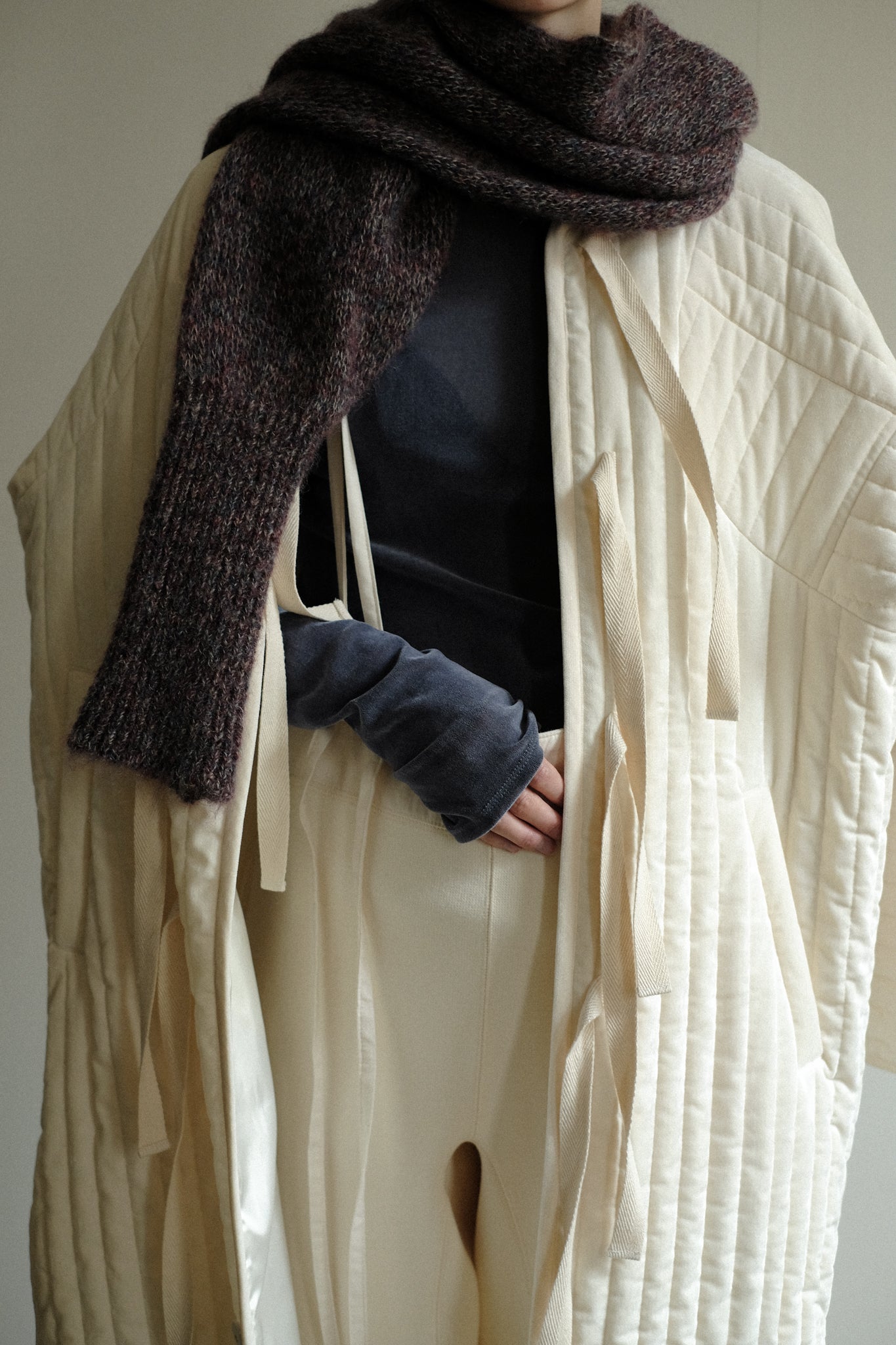 Velvet Quilt Gambeson Long Coat (ls24333J)