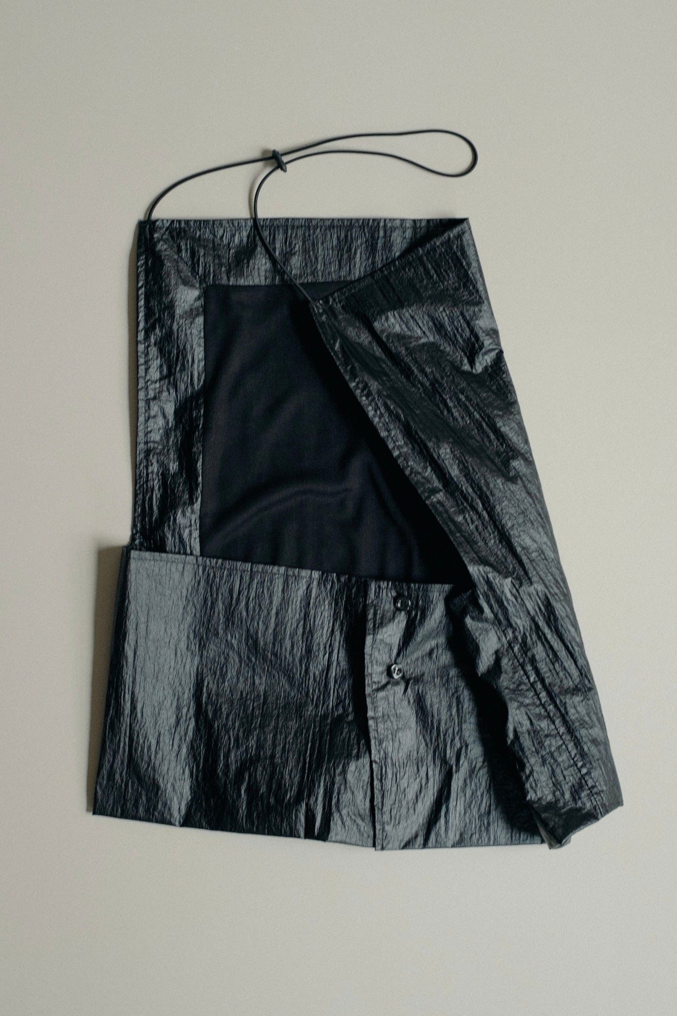Plastic Fabric Layerd Skirt (ls62574S)