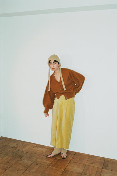 Kid Mohair Balloon Sleeves Cardigan (ls24306K)