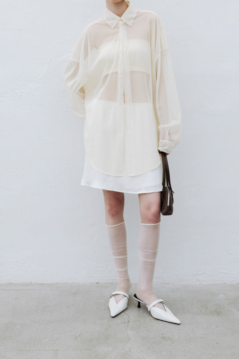 【Studio Doe】Airy Sheer Shirt(DS-258ORT29)