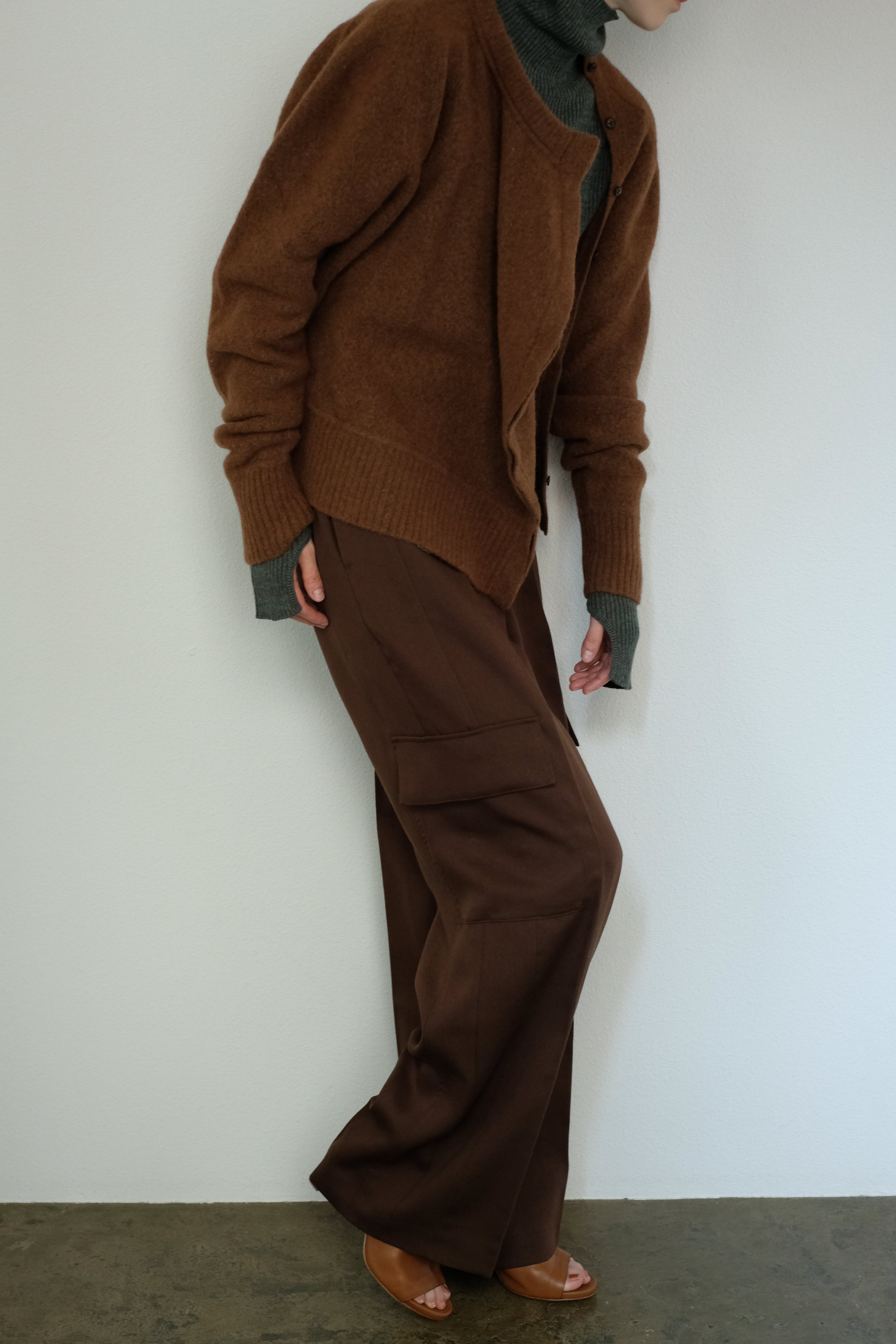 Switching Design Satin Cargo Slacks(ls34403P)