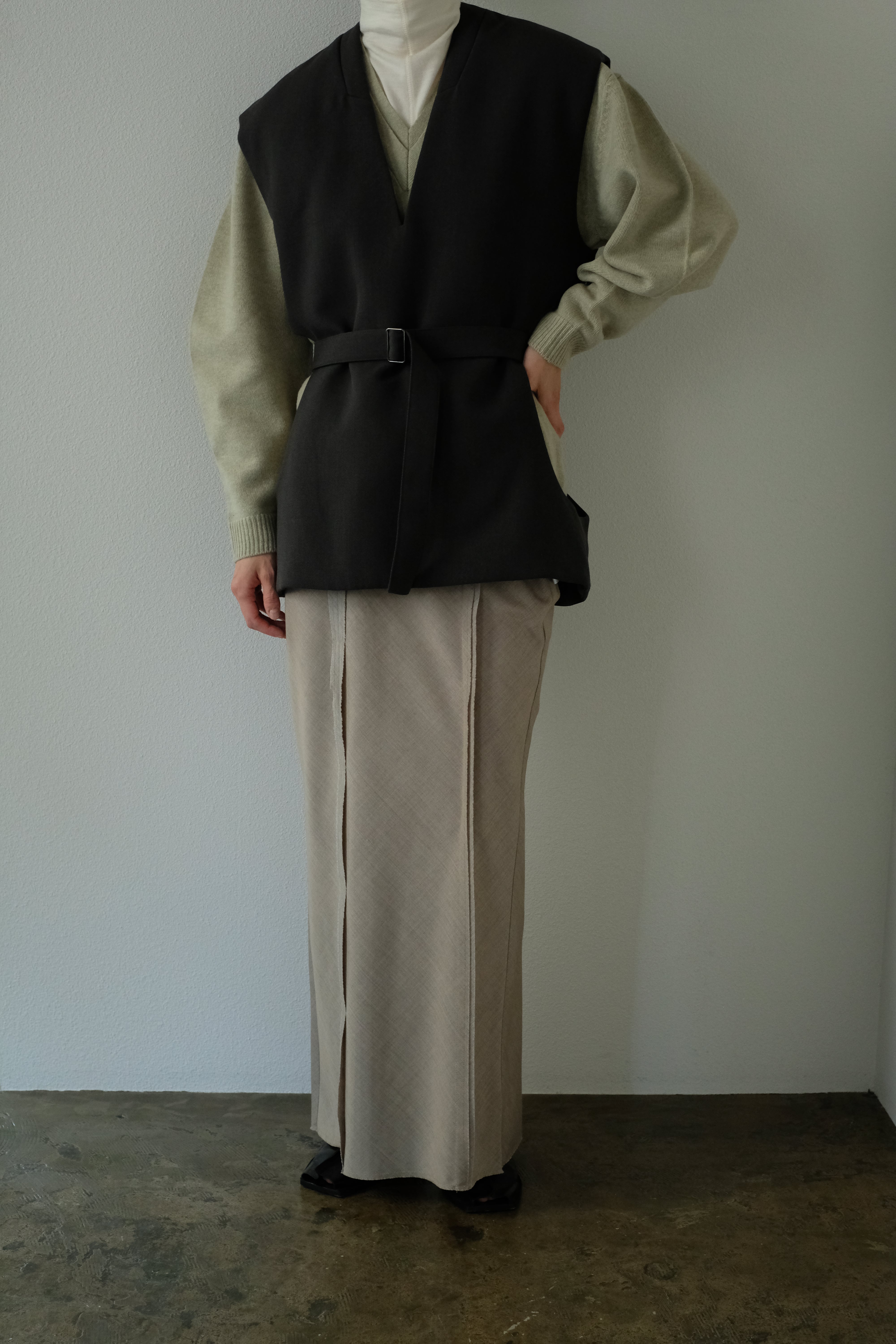 WV Mix Cut Out Padded Gilet(ls34402J)