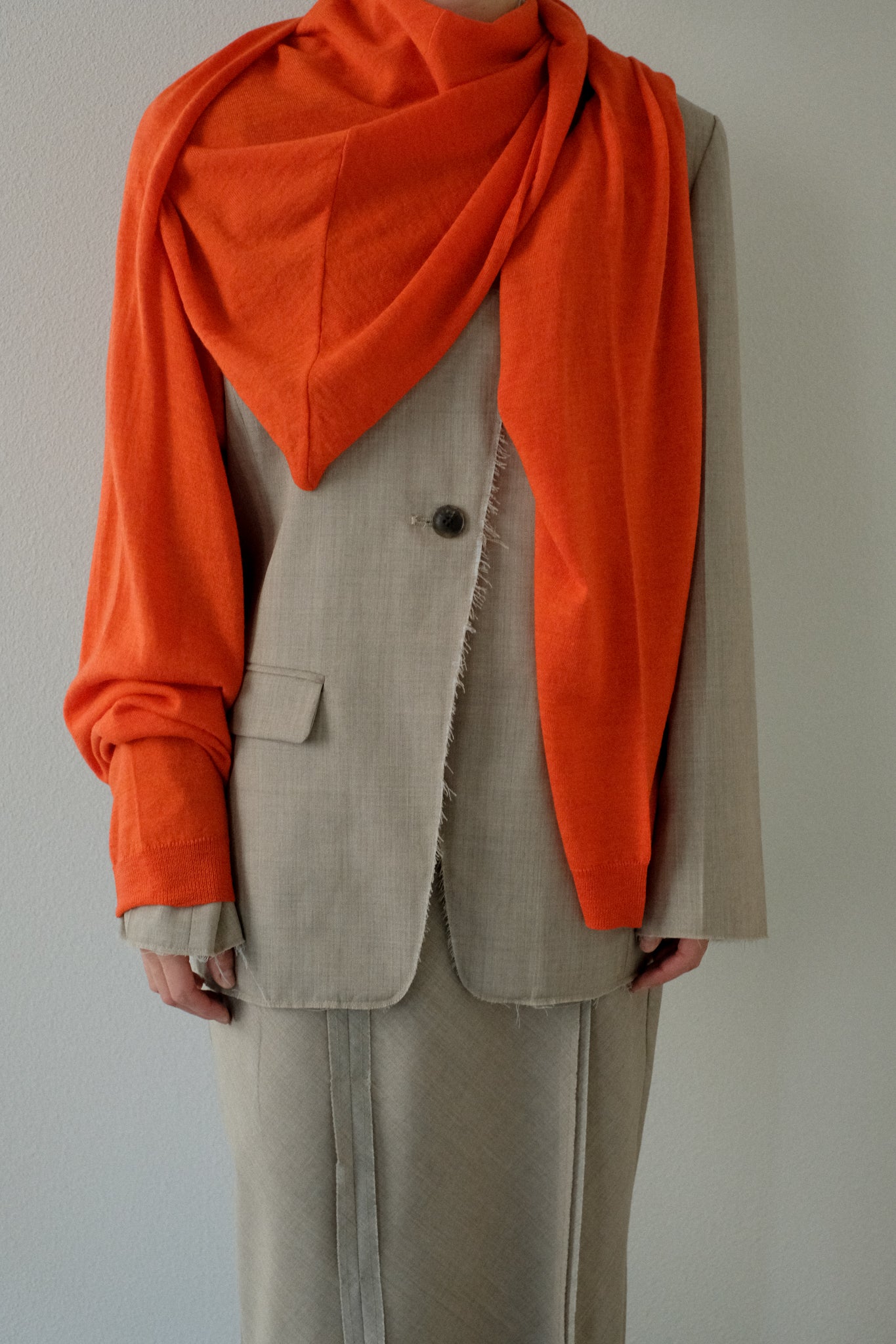 Extra Fine Merino Wool Sling Bolero(ls34395A)