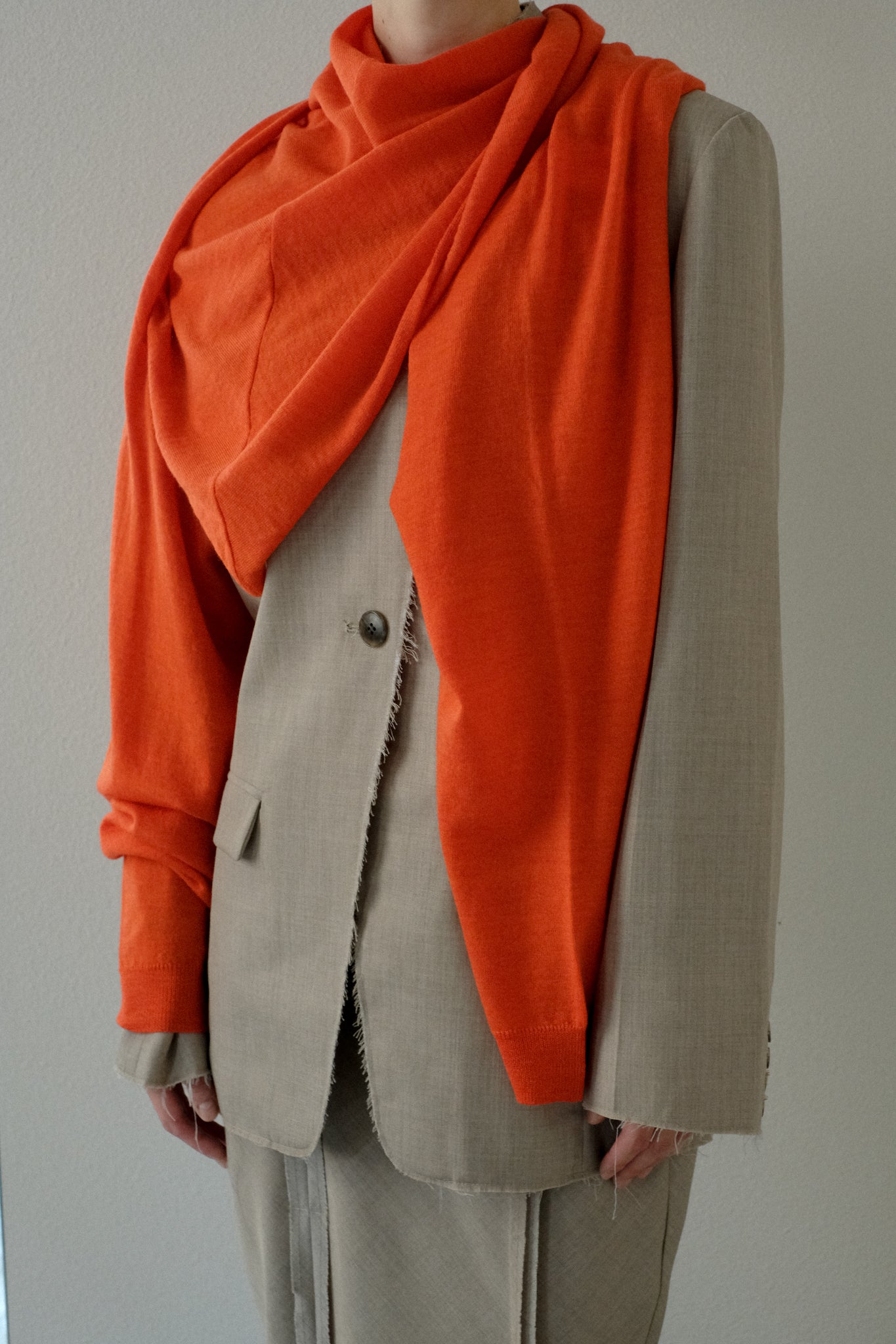 Extra Fine Merino Wool Sling Bolero(ls34395A)