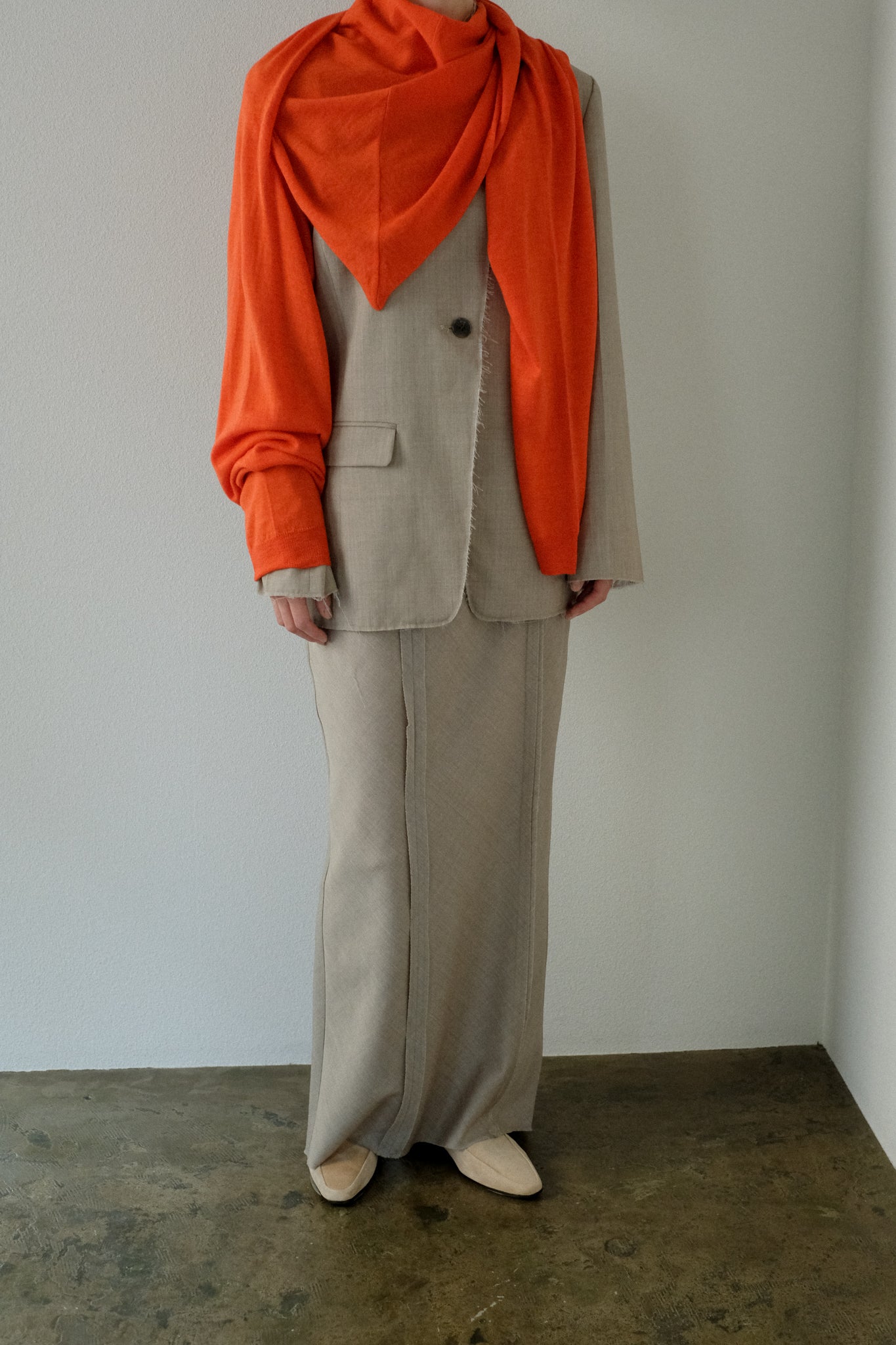 Extra Fine Merino Wool Sling Bolero(ls34395A)