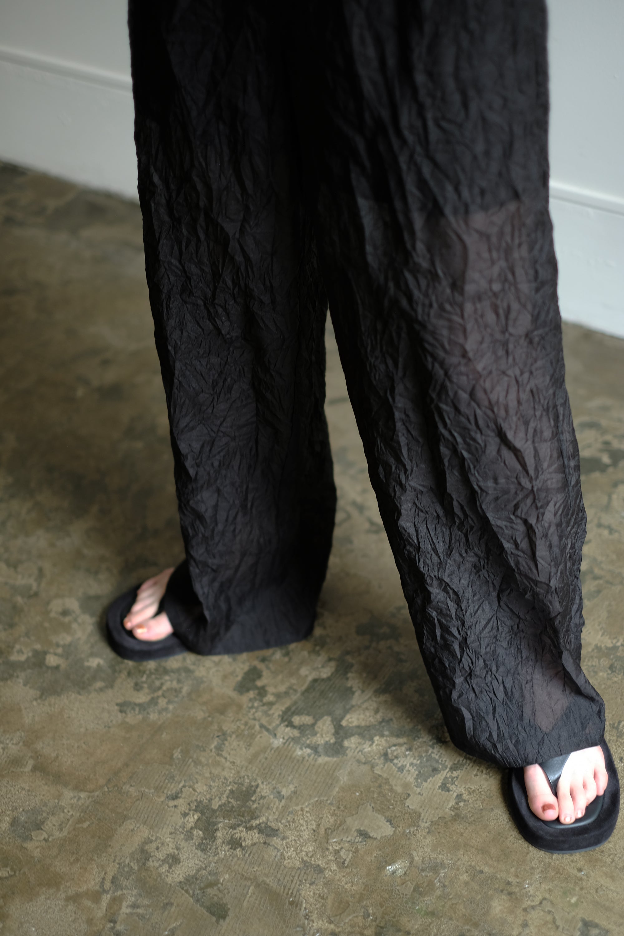 【Online限定】Wrinkle Organdy Easy Pants (ls24332P)