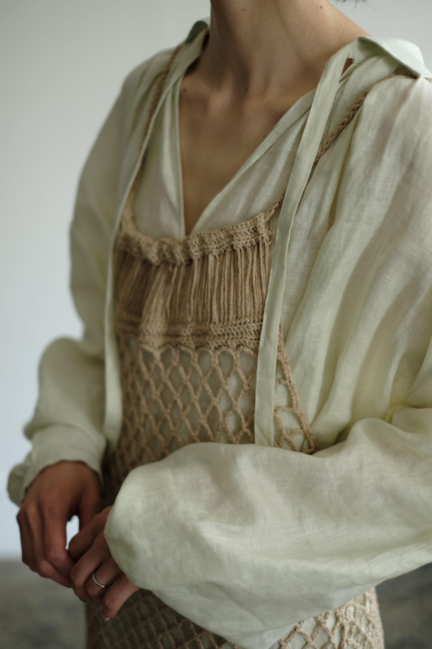 Handmade Macrame Knit Dress(ls087)