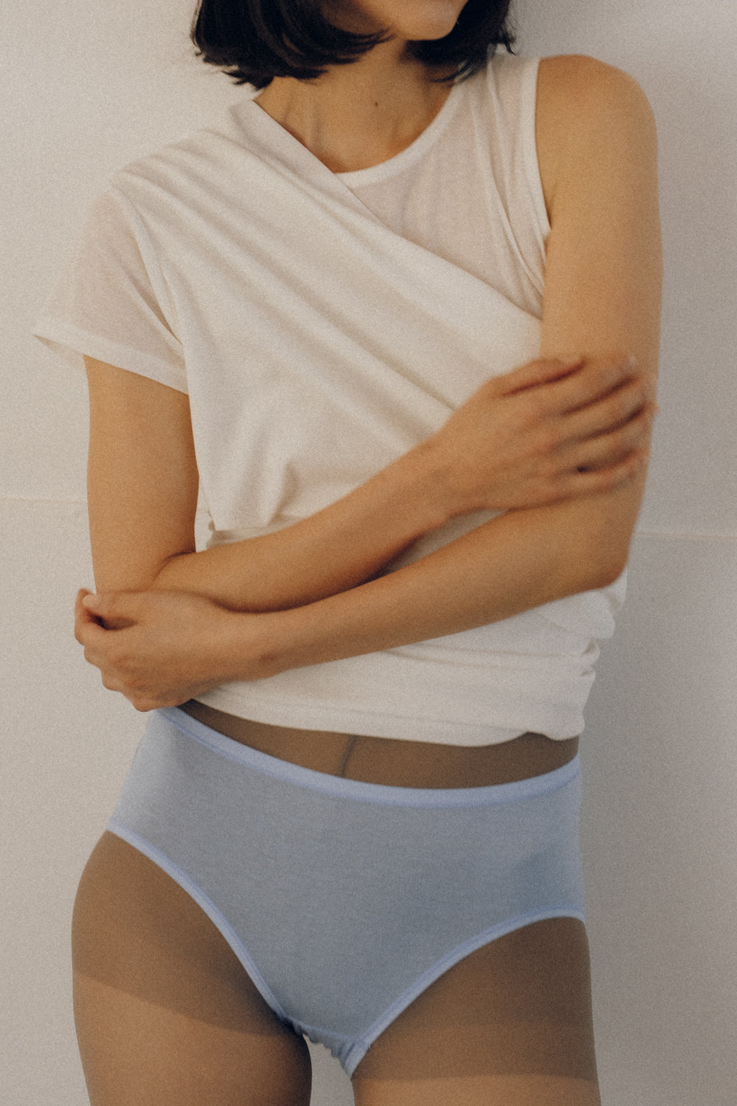 High Twist Jersey Tank & Twist Drape One Shoulder Top(ls52499T)