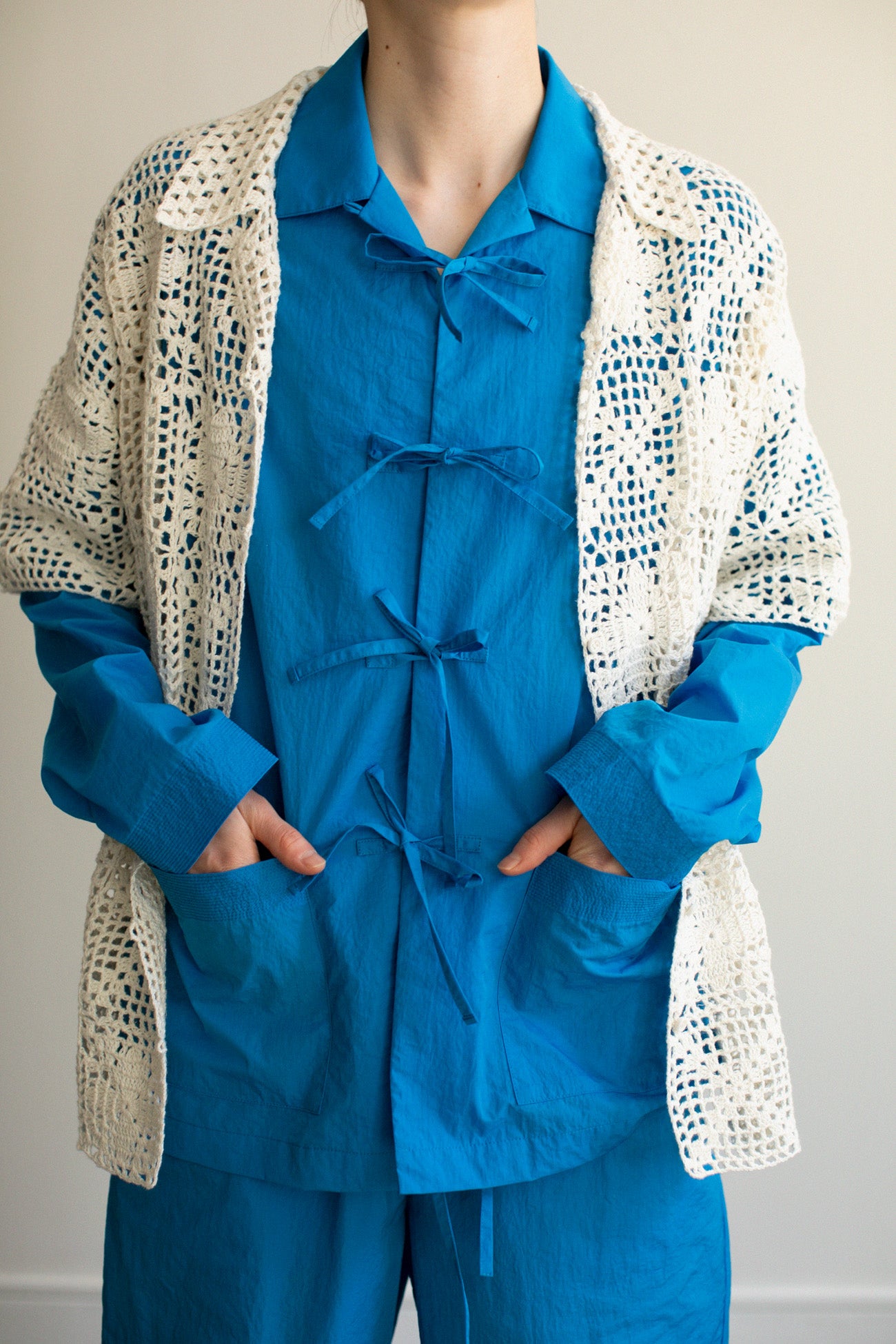 Open Collar Pajamas Shirt(ls22277T)