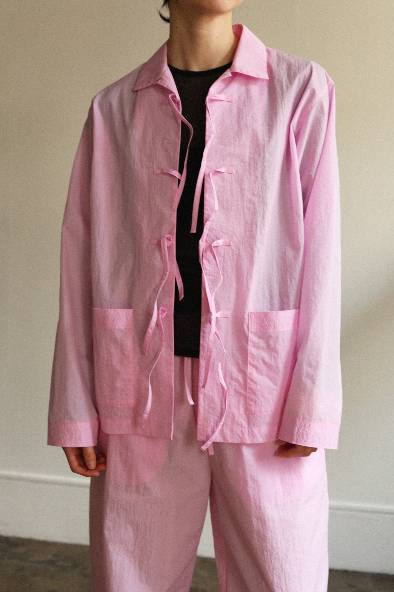 Open Collar Pajamas Shirt(ls22277T)