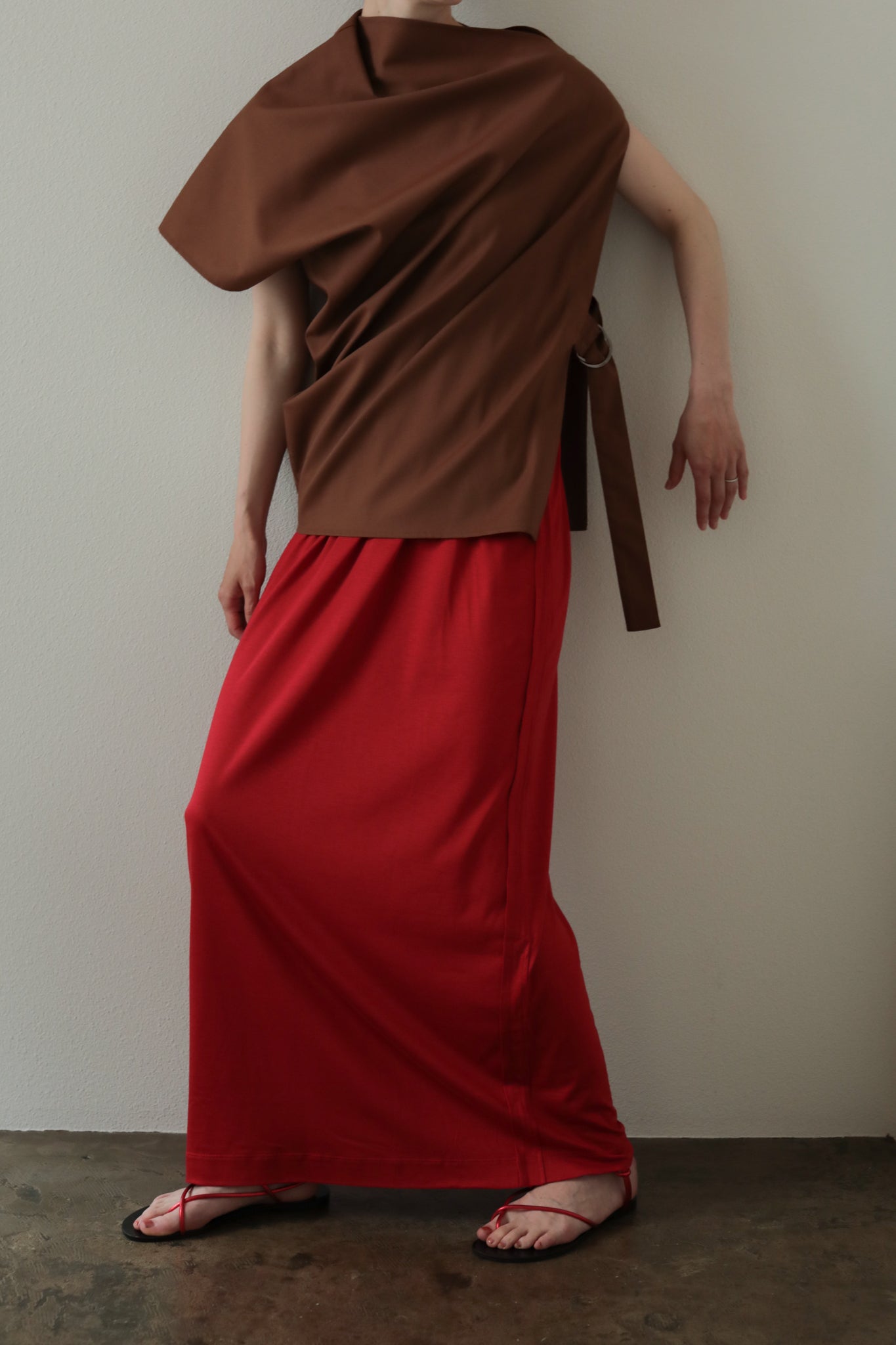 Wool Tropical Drape Top(ls34380T)