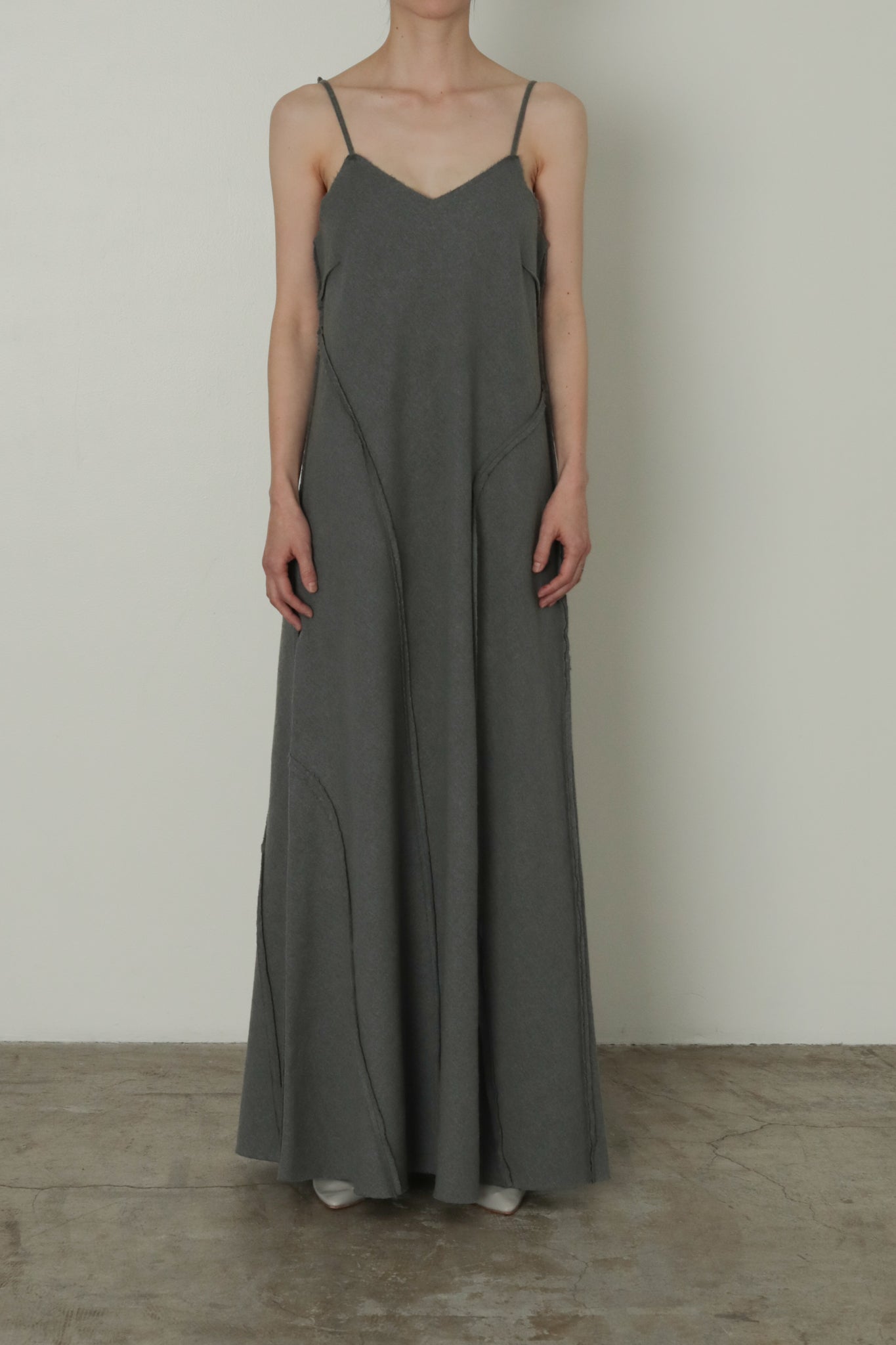 Crape Cotton Wool Patchwork Camisole Dress (ls44460D)