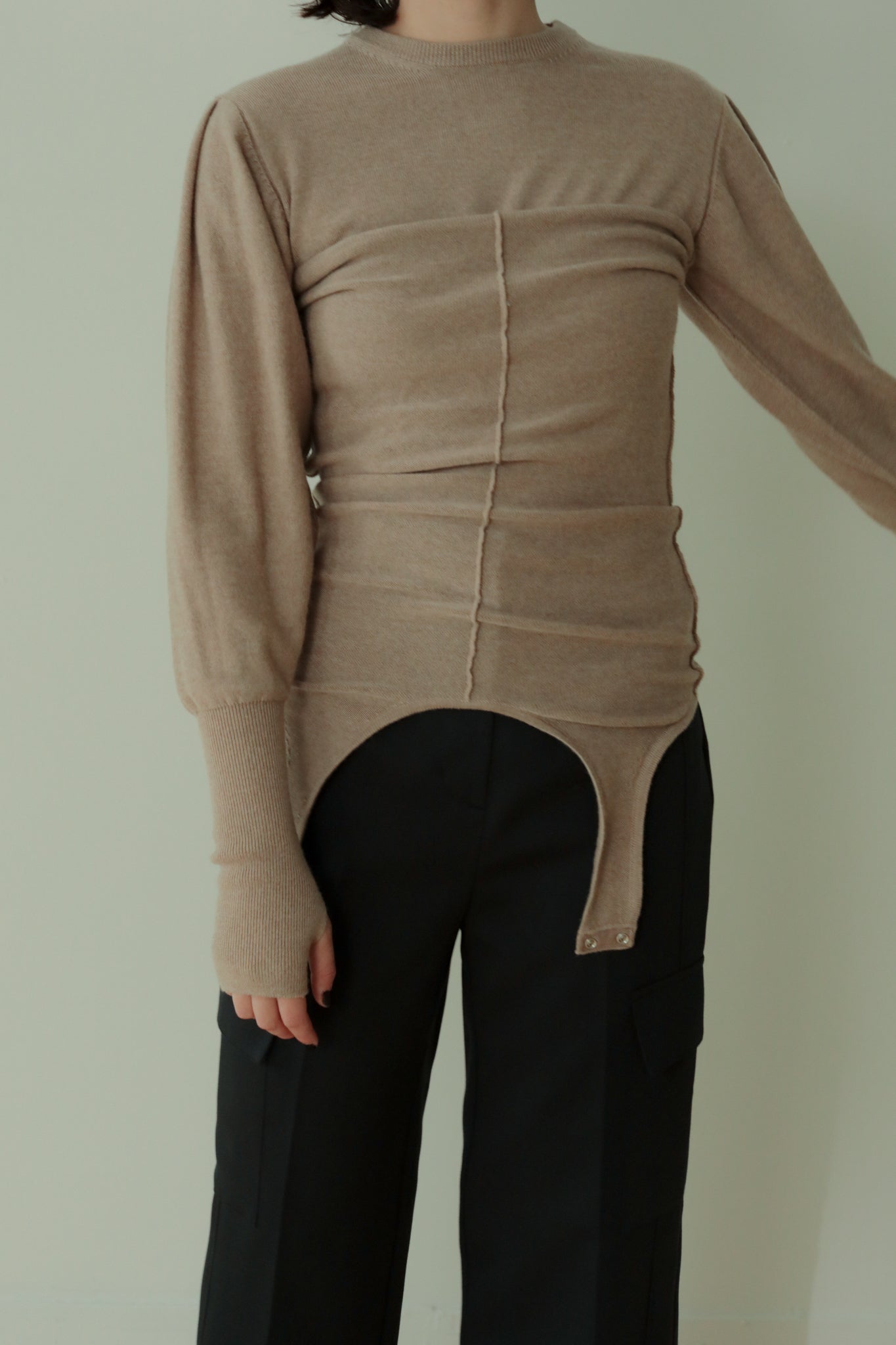 Extra Fine Merino Wool Bodysuit(ls34389K)