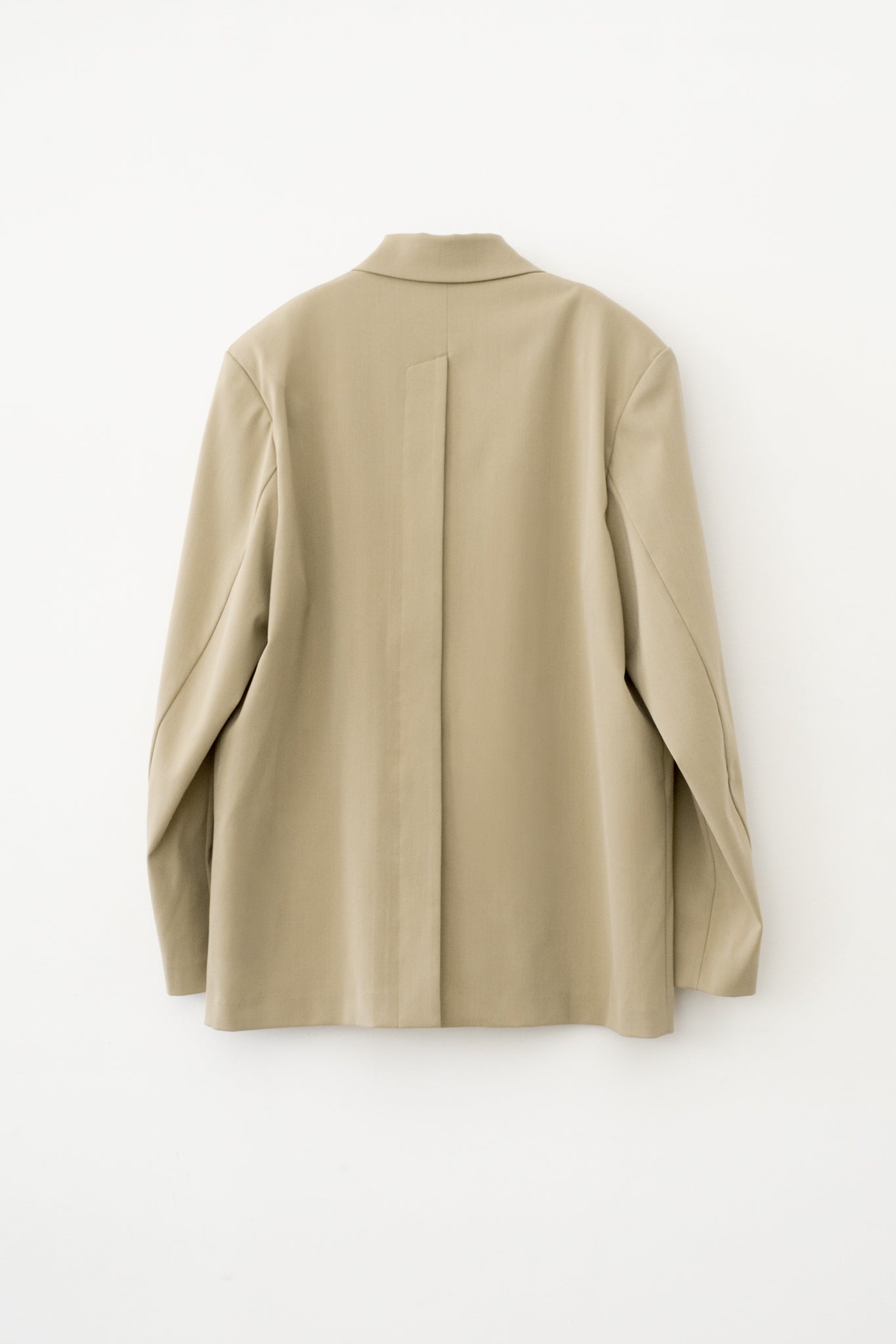 Wool Mix Gabardine Back Open Jacket (ls72636J)