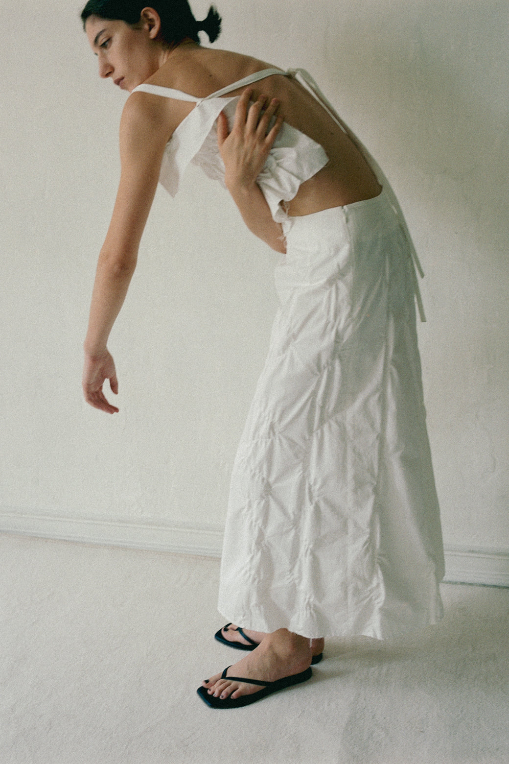 【展示会/後】Organic Cotton Stitching Skirt (ls62585S) ¥30,800-