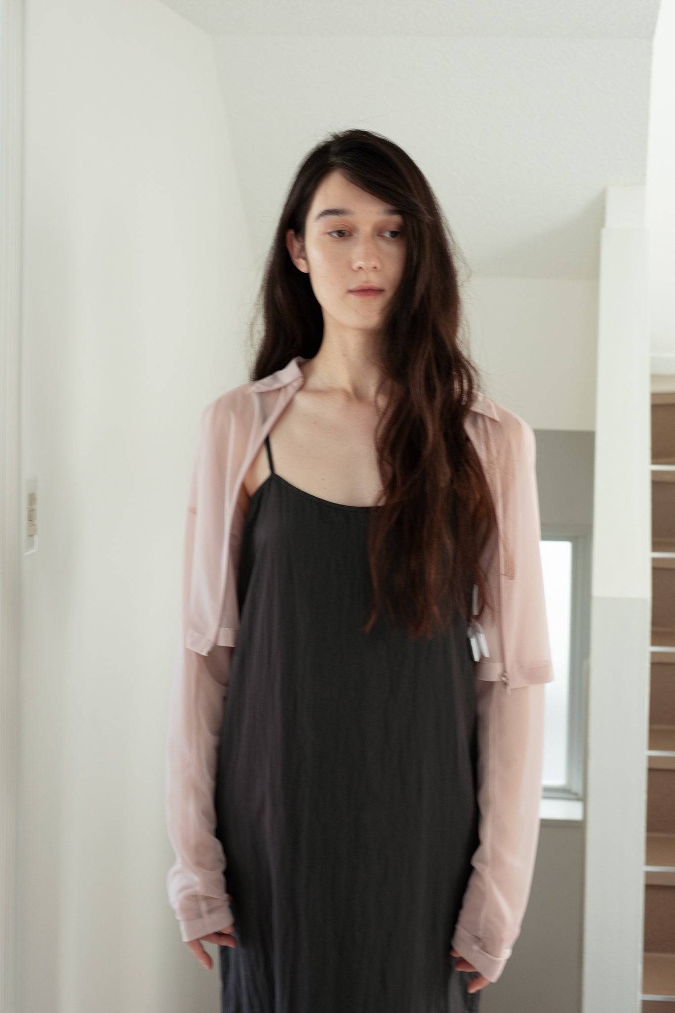 Sheer Tricot Front Zip Jacket(ls54546J)