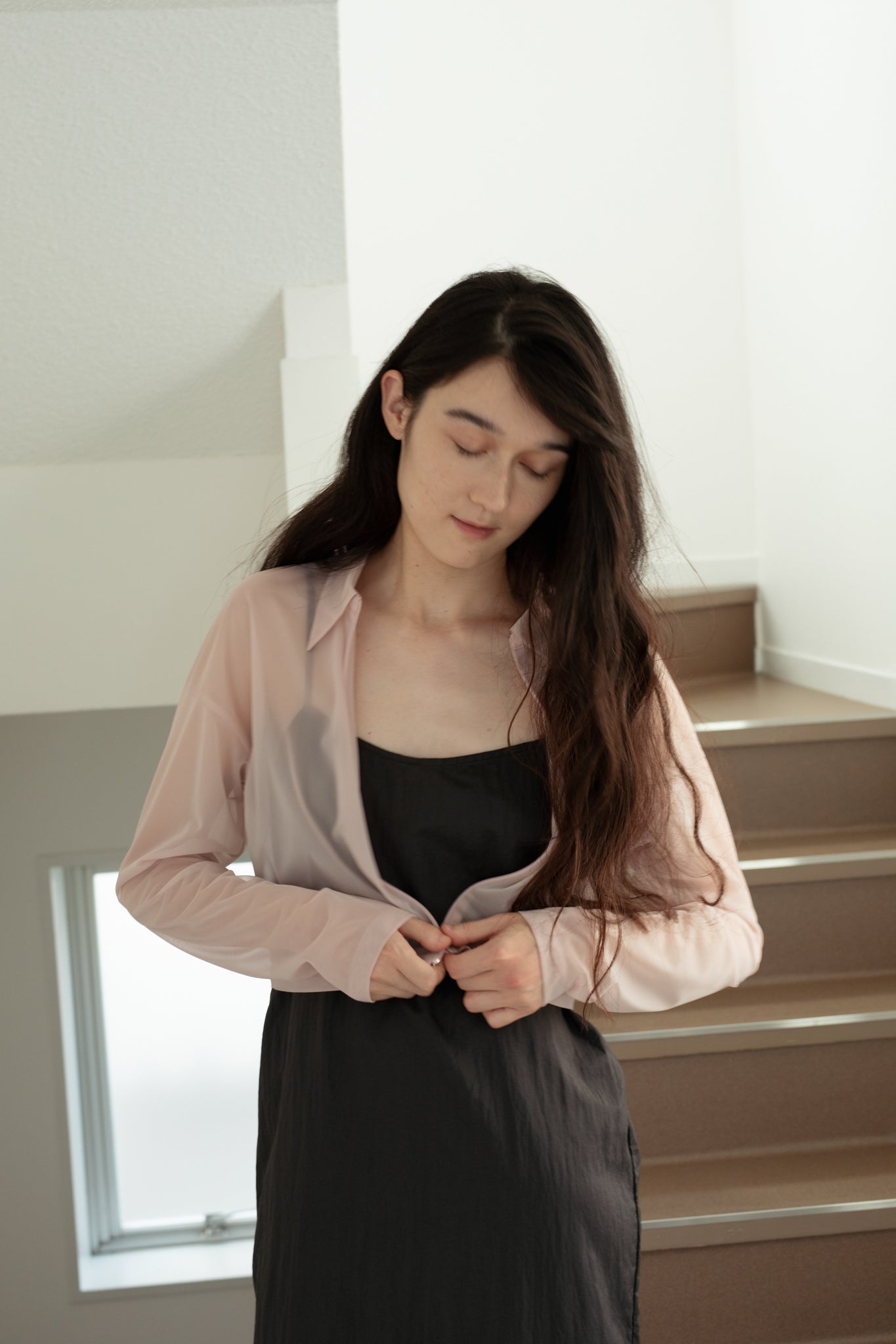 Sheer Tricot Front Zip Jacket(ls54546J)