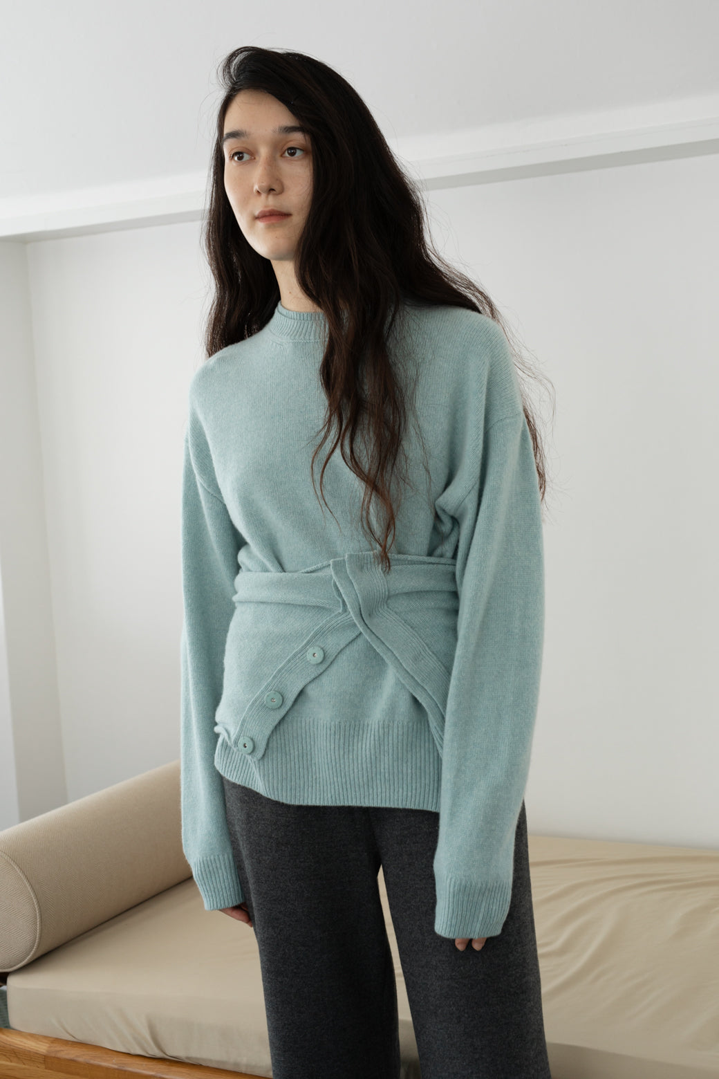 Extra Fine Merino Wool Knit Tube (ls54543K)