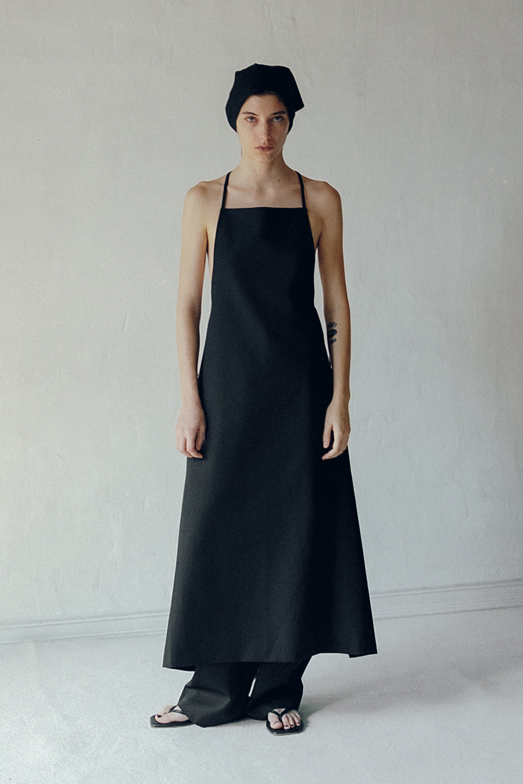 【展示会/後】Wool Mix Apron Dress (ls62579D) ¥38,500-