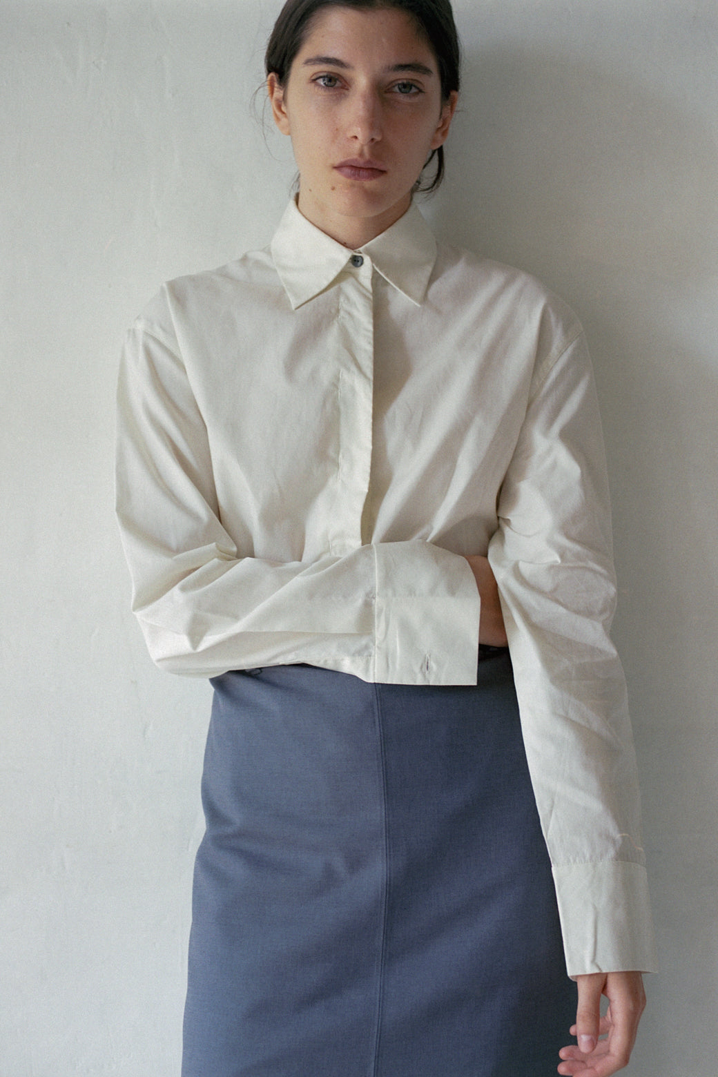 Cotton Broad Oversized Shirt (ls62583T)