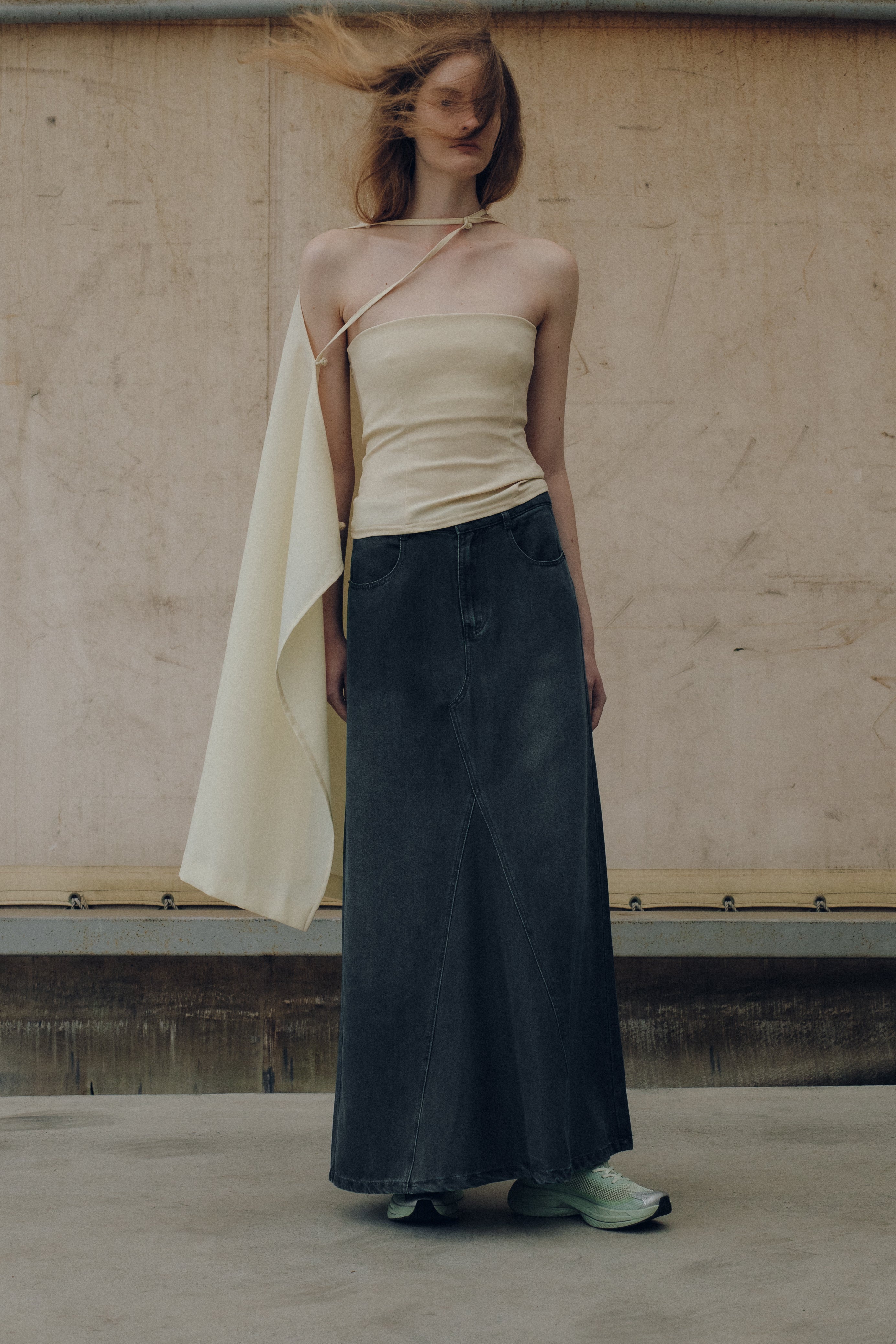 【Studio Doe】A-line Denim Skirt(DN-258TLK09)