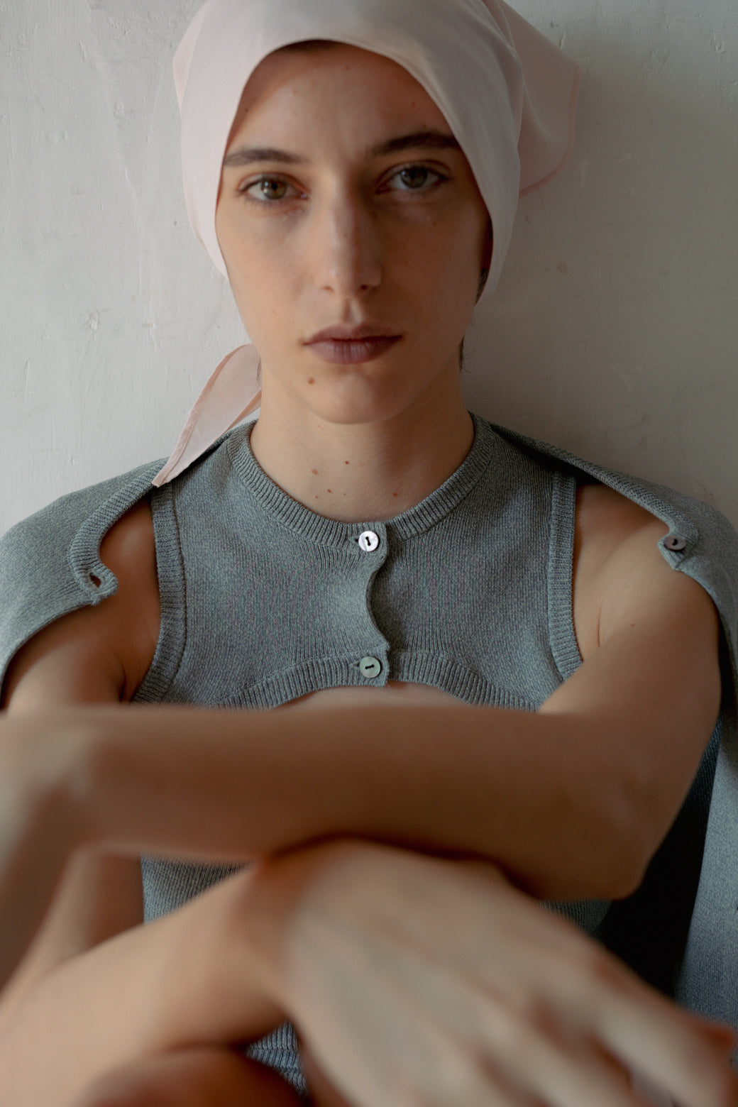 Cotton Broad Triangle Scarf (ls62584A)