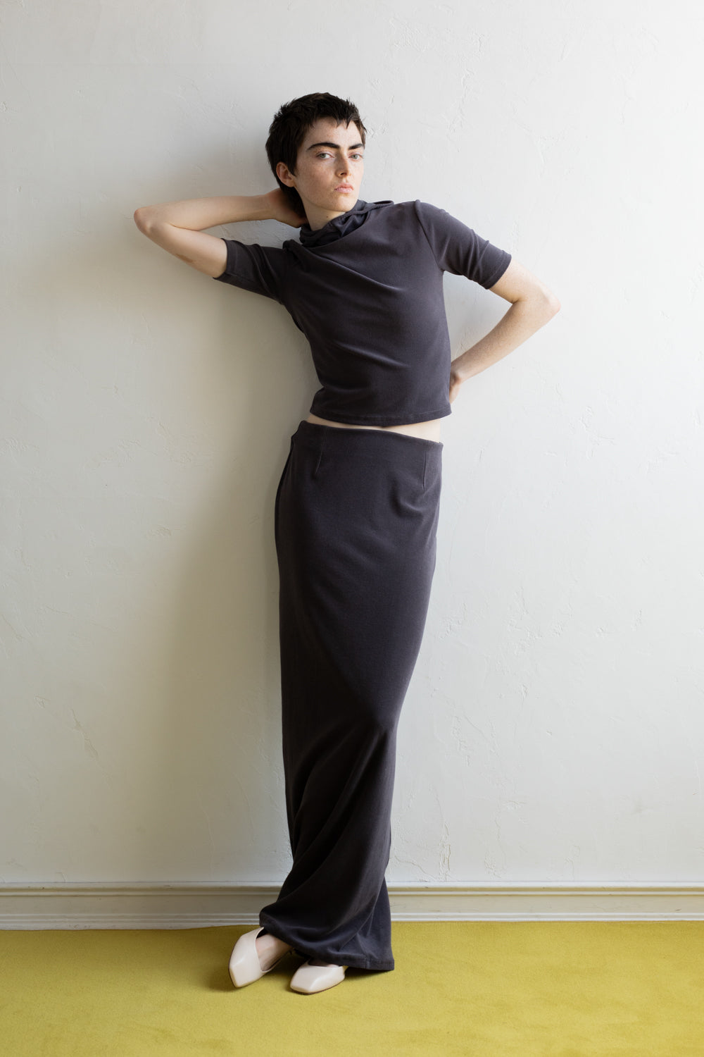 Organic Cotton Pile Long Skirt (ls52521S)