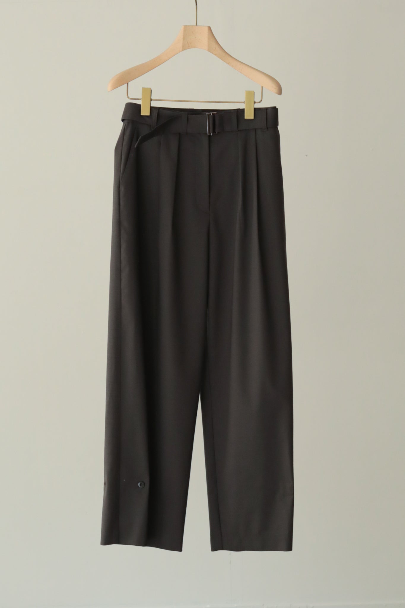 Wool Tropical 2Way Belted Trousers(ls34382P)