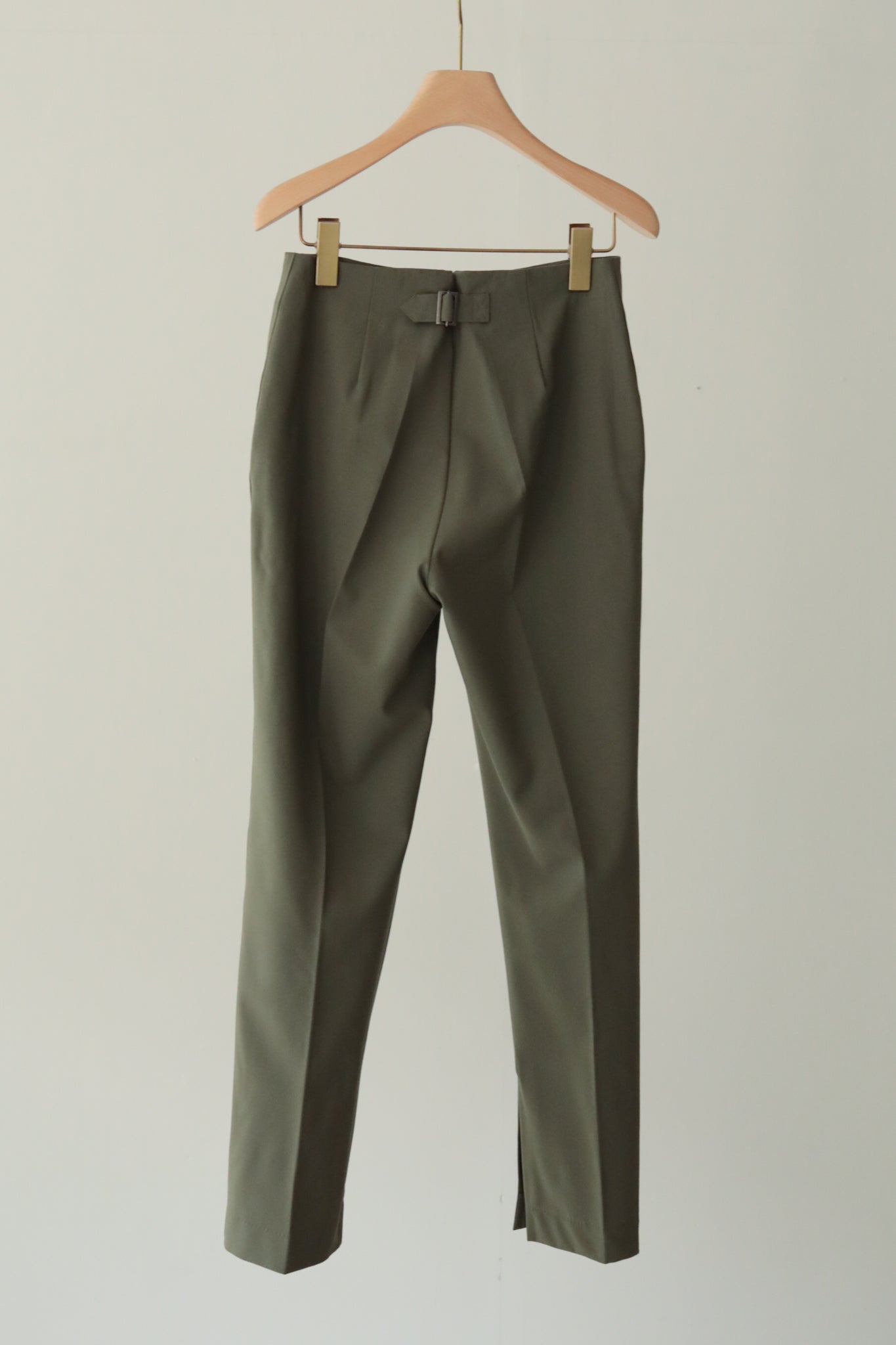 Stretch Wool Straight Fit Slit Trousers(ls34387P)