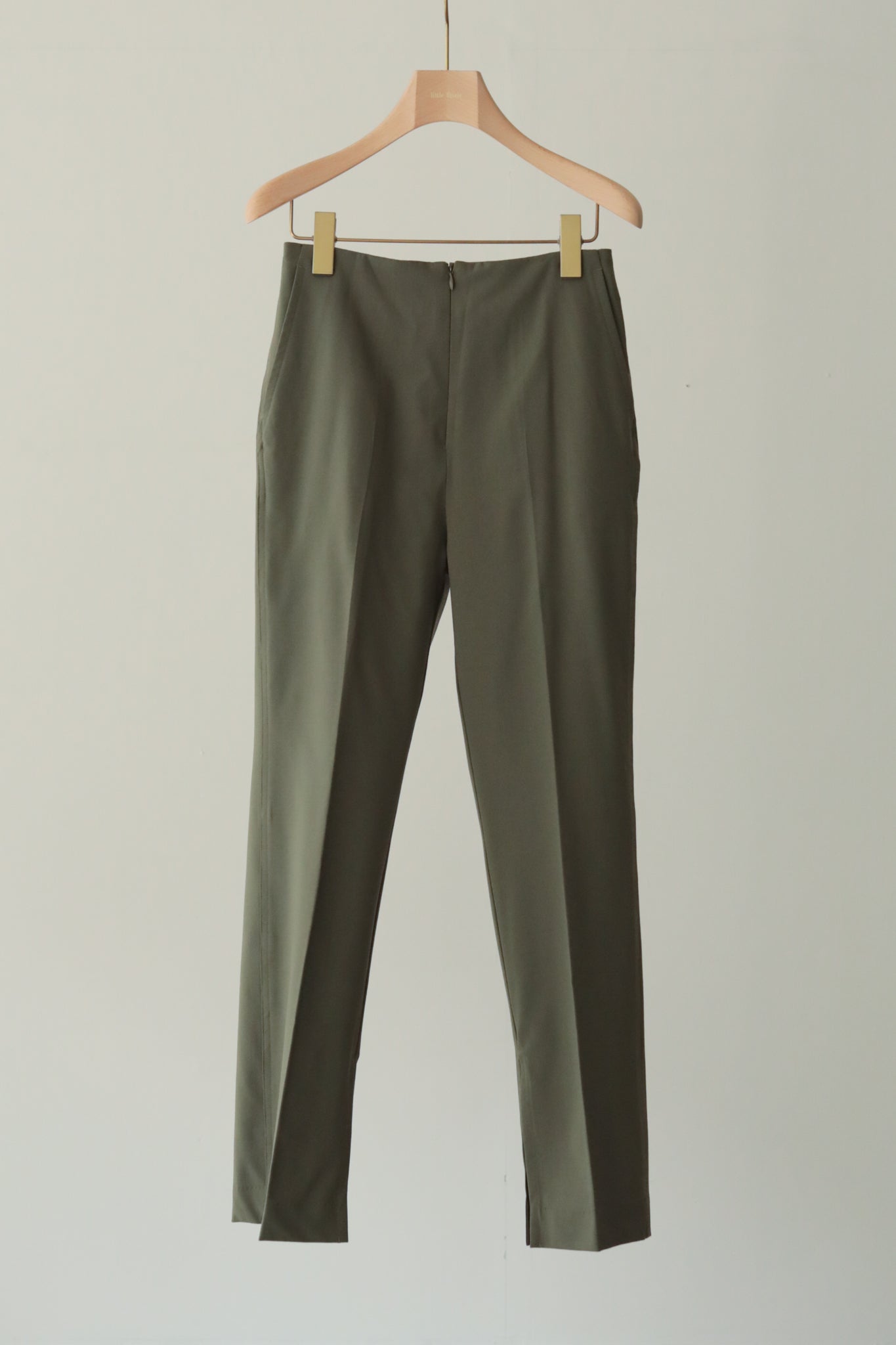 Stretch Wool Straight Fit Slit Trousers(ls34387P)