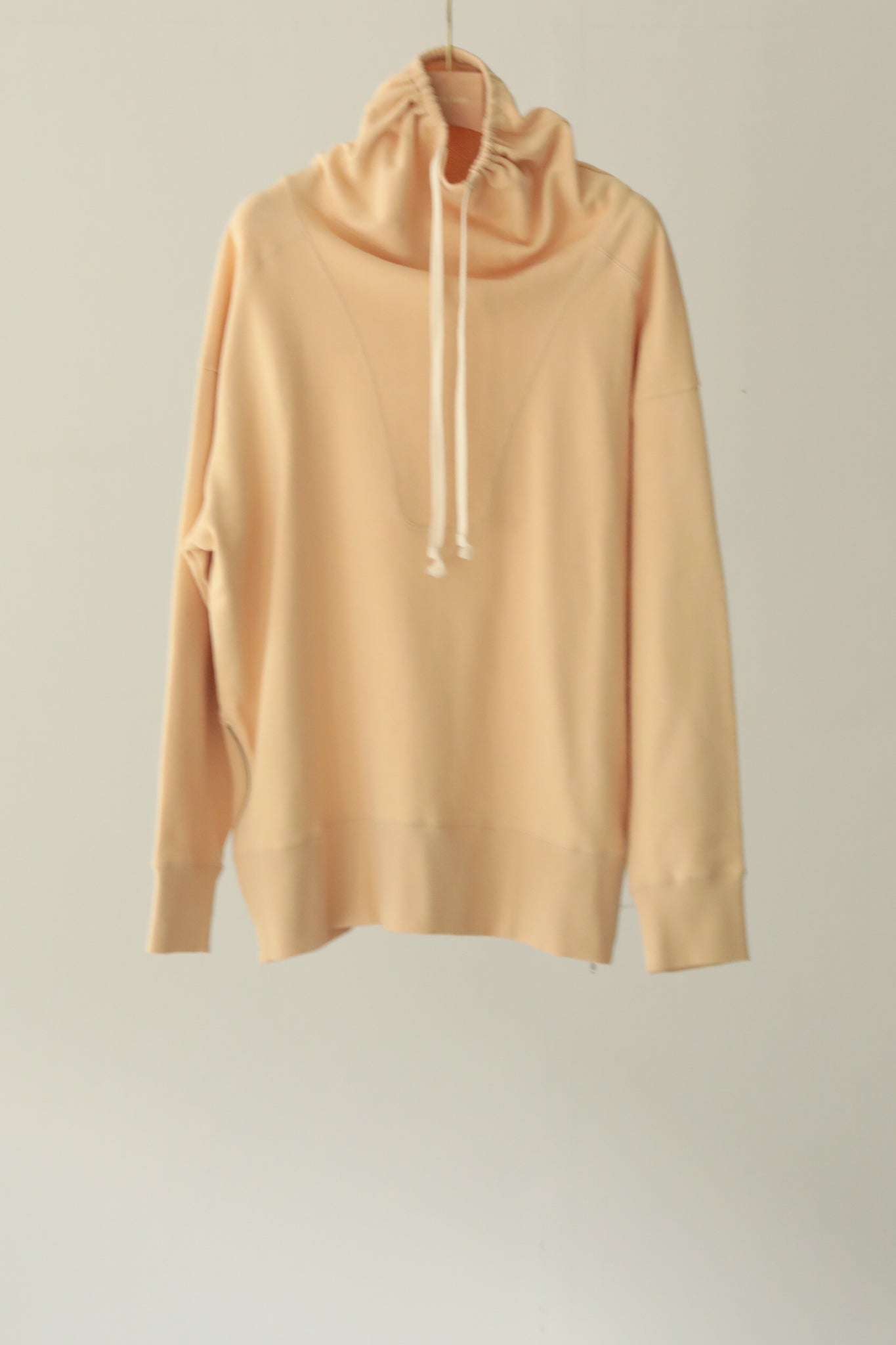 Drawstring High Neck Sweat PO(ls34396T)