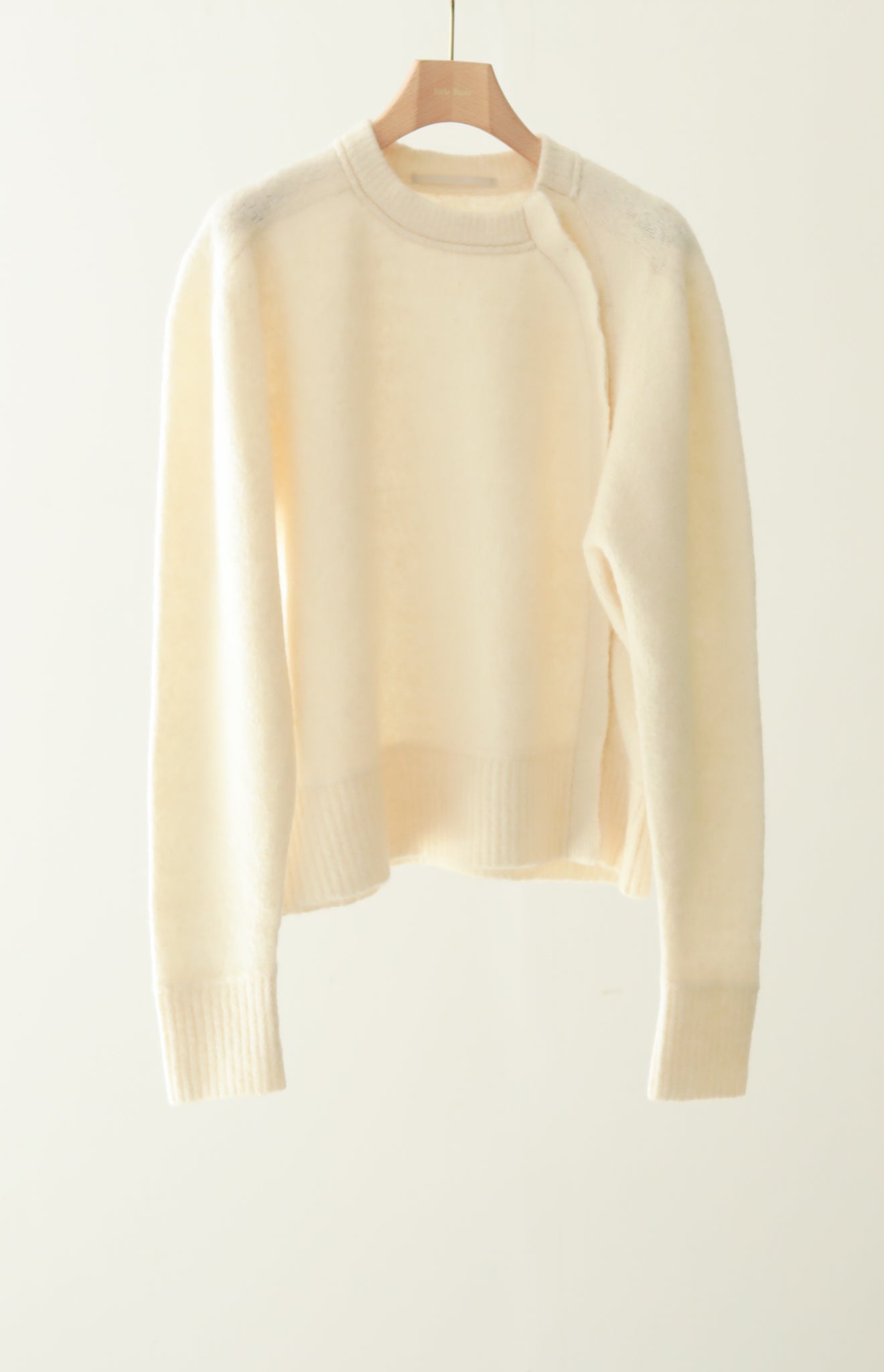 Raccoon Wool Mix Over Shoulder Knit(ls34400K)