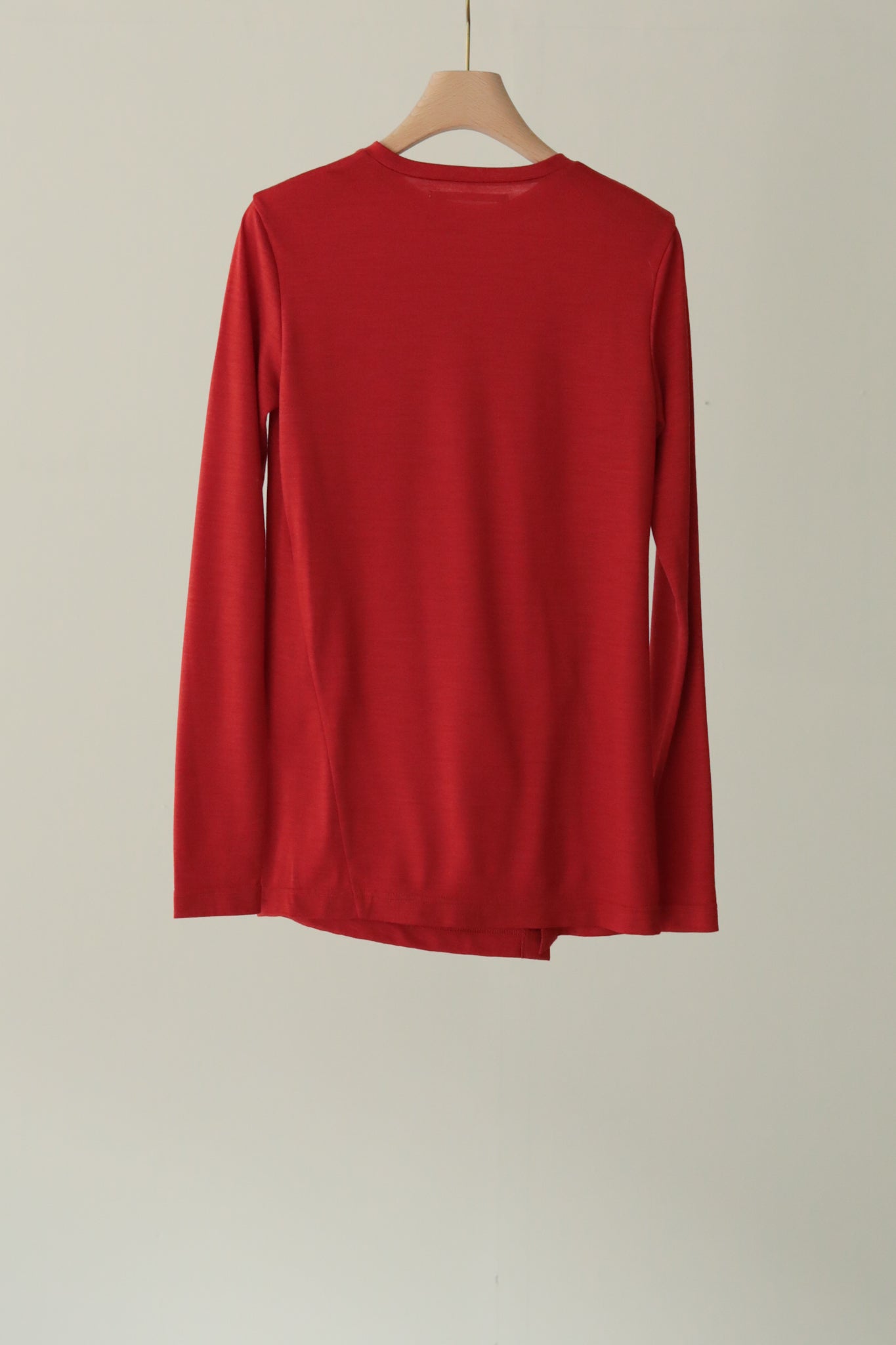 Wool Jersey Button-up Drape Top (ls34406T)
