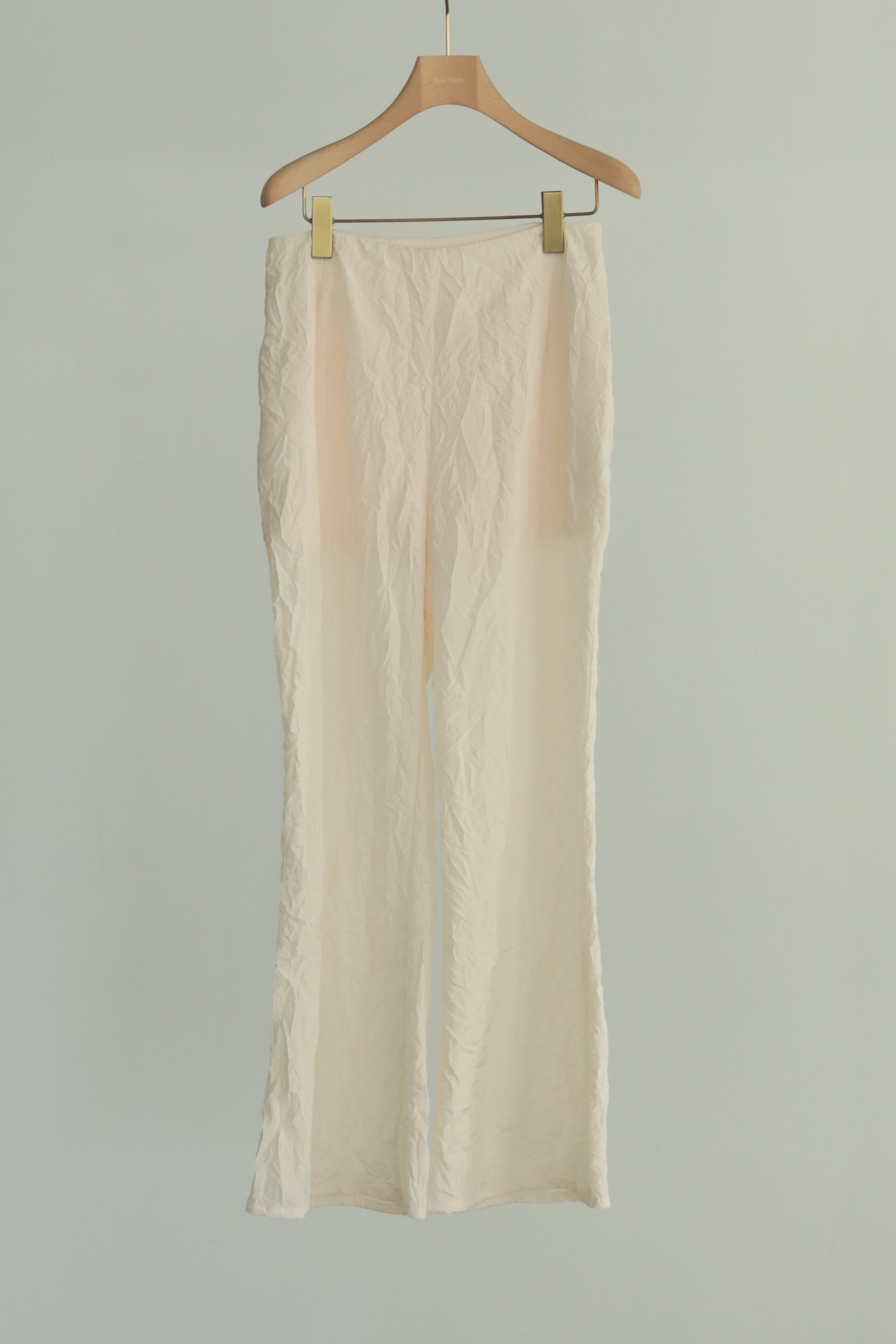Wrinkle Satin Flare Pants (ls42421P)