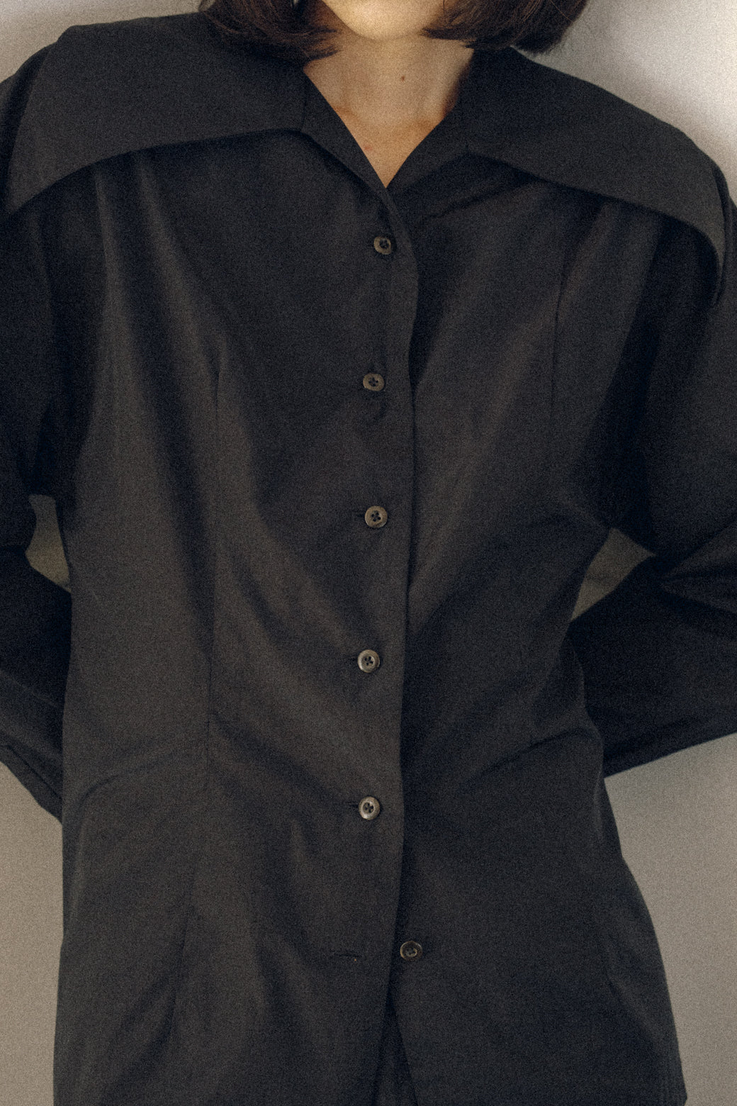 Sustainable Lawn 2way Big Collar Shirt(ls52513T)