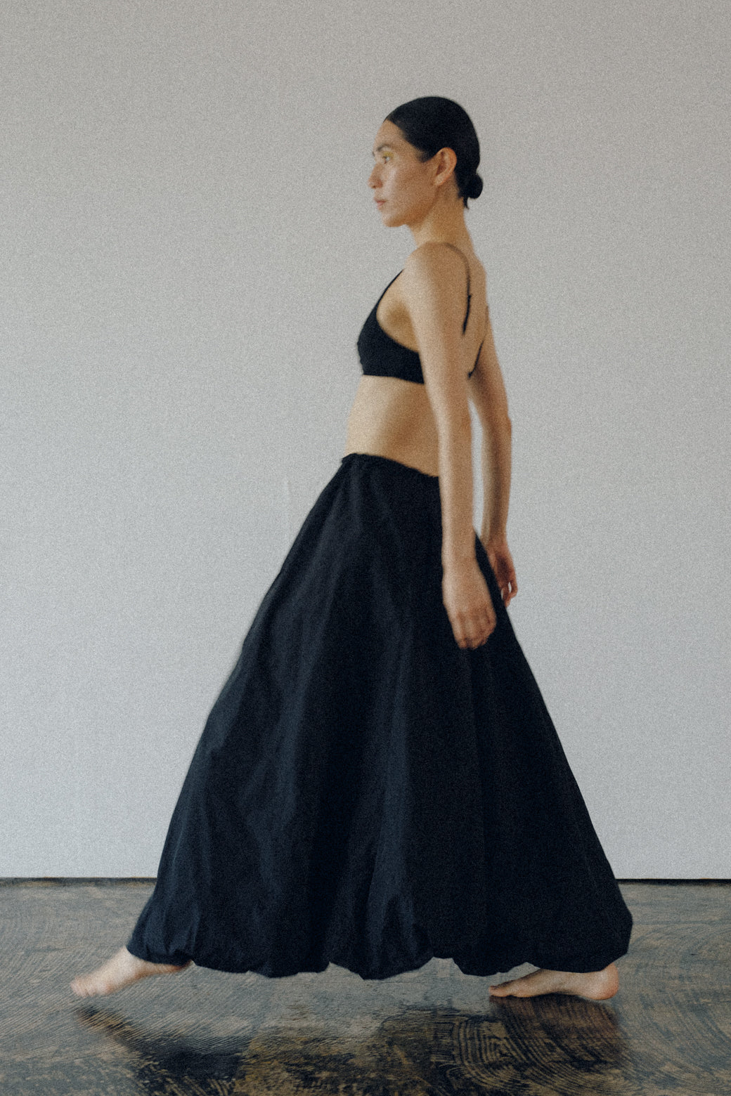Chambray Taffeta Balloon Skirt(ls32373S)