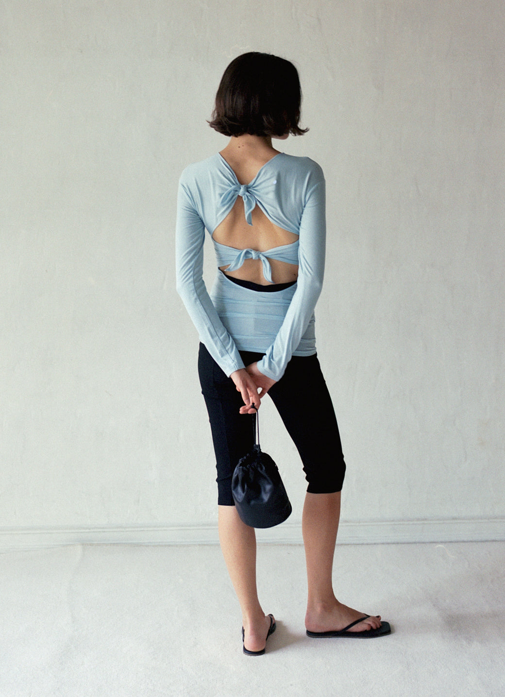 【展示会/後】Lyocell Knot Back Tuck Side Top (ls62572T) ¥23,100-