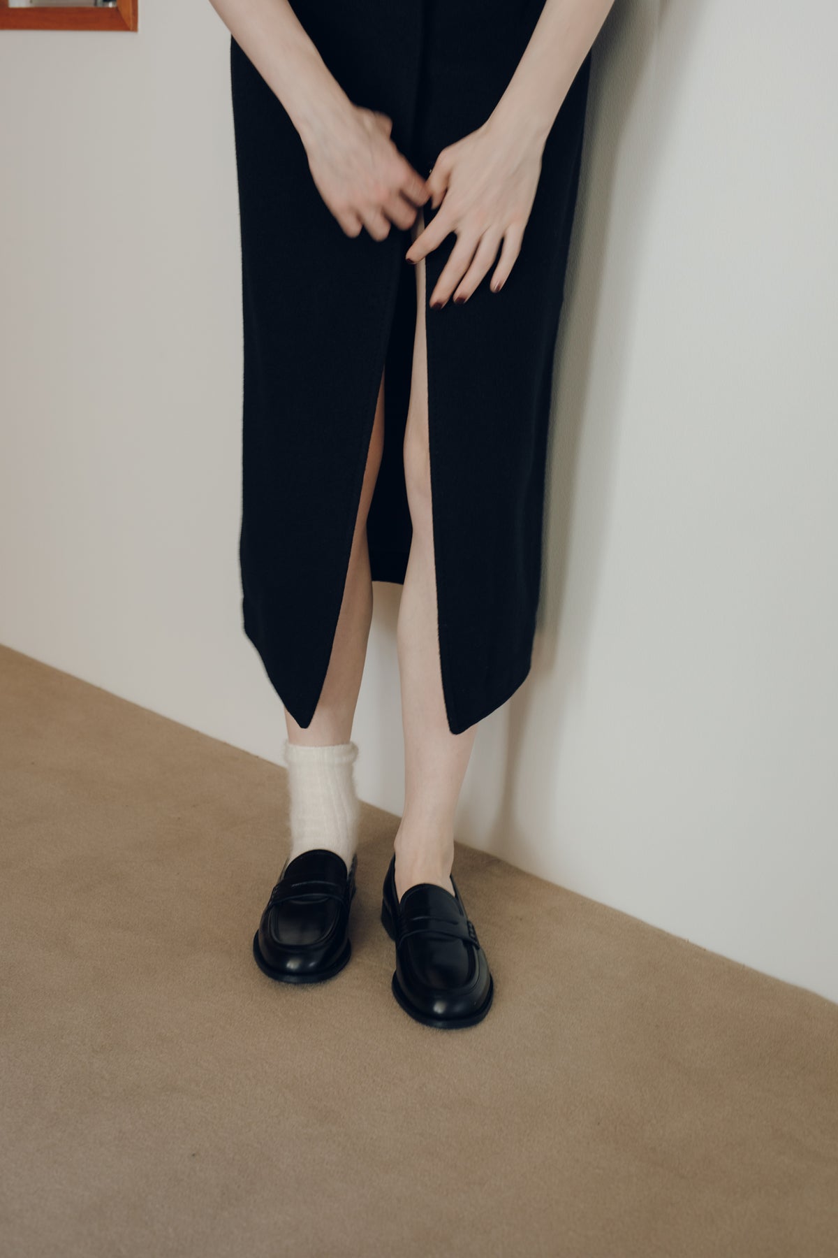 【展示会/後】Recycled Wool Nylon Wrapped Skirt (ls64603S) ¥37,400-