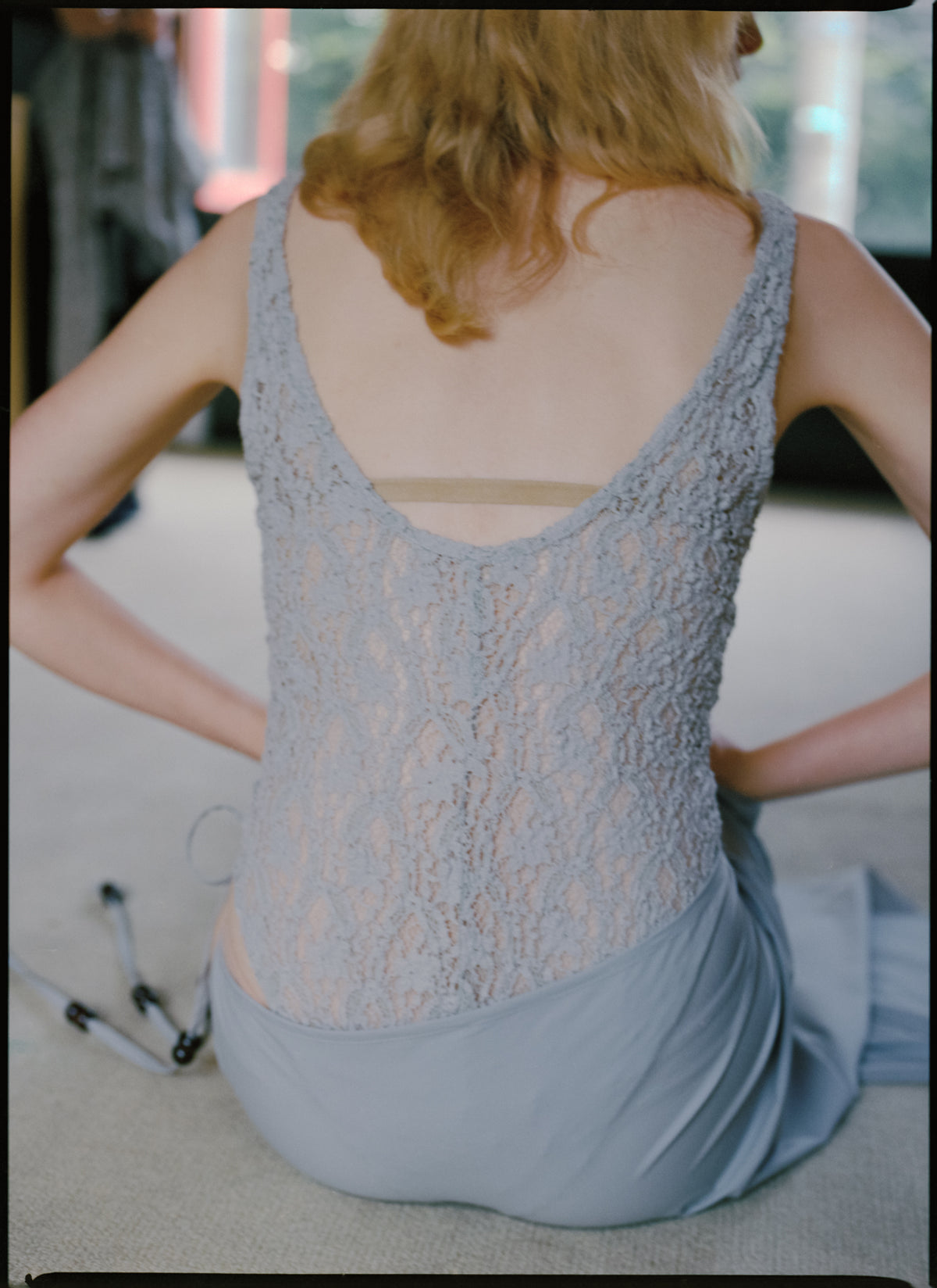 Cotton Shrink Lace Bodysuit (ls72633T)
