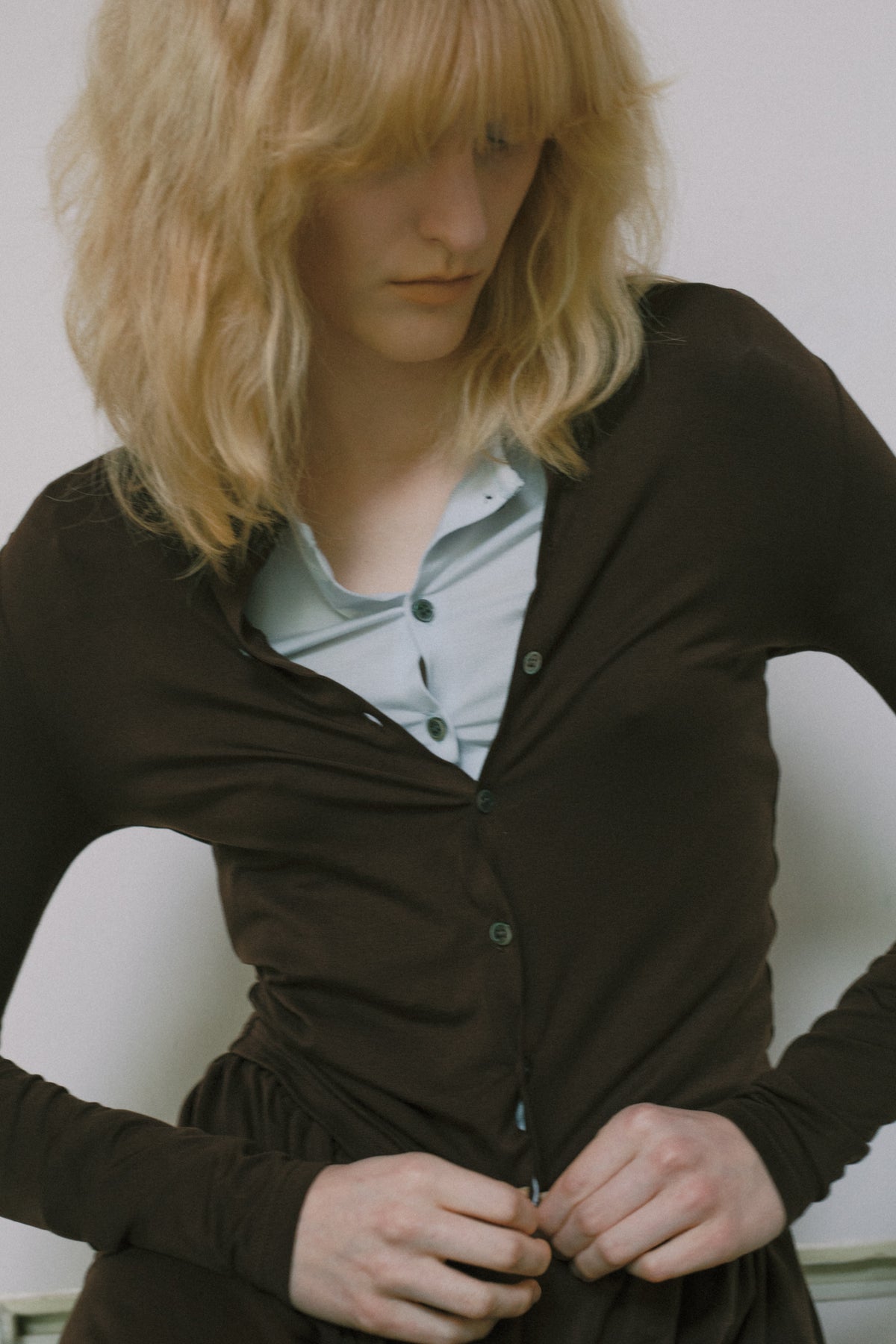 Eucalyptus Jersey Wavy Front Cardigan (ls72653T)