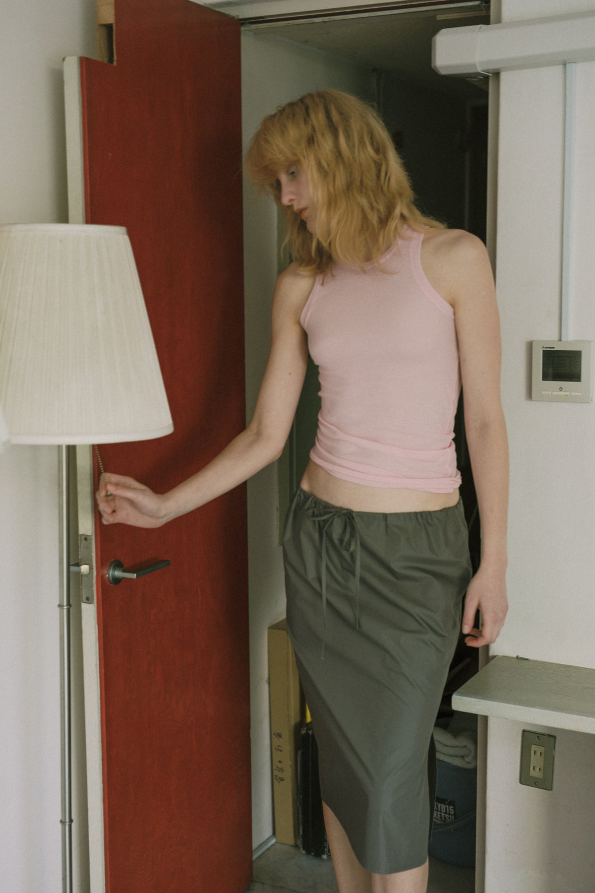 High Twist Sheer Jersey Distorted Tank (ls72641T)