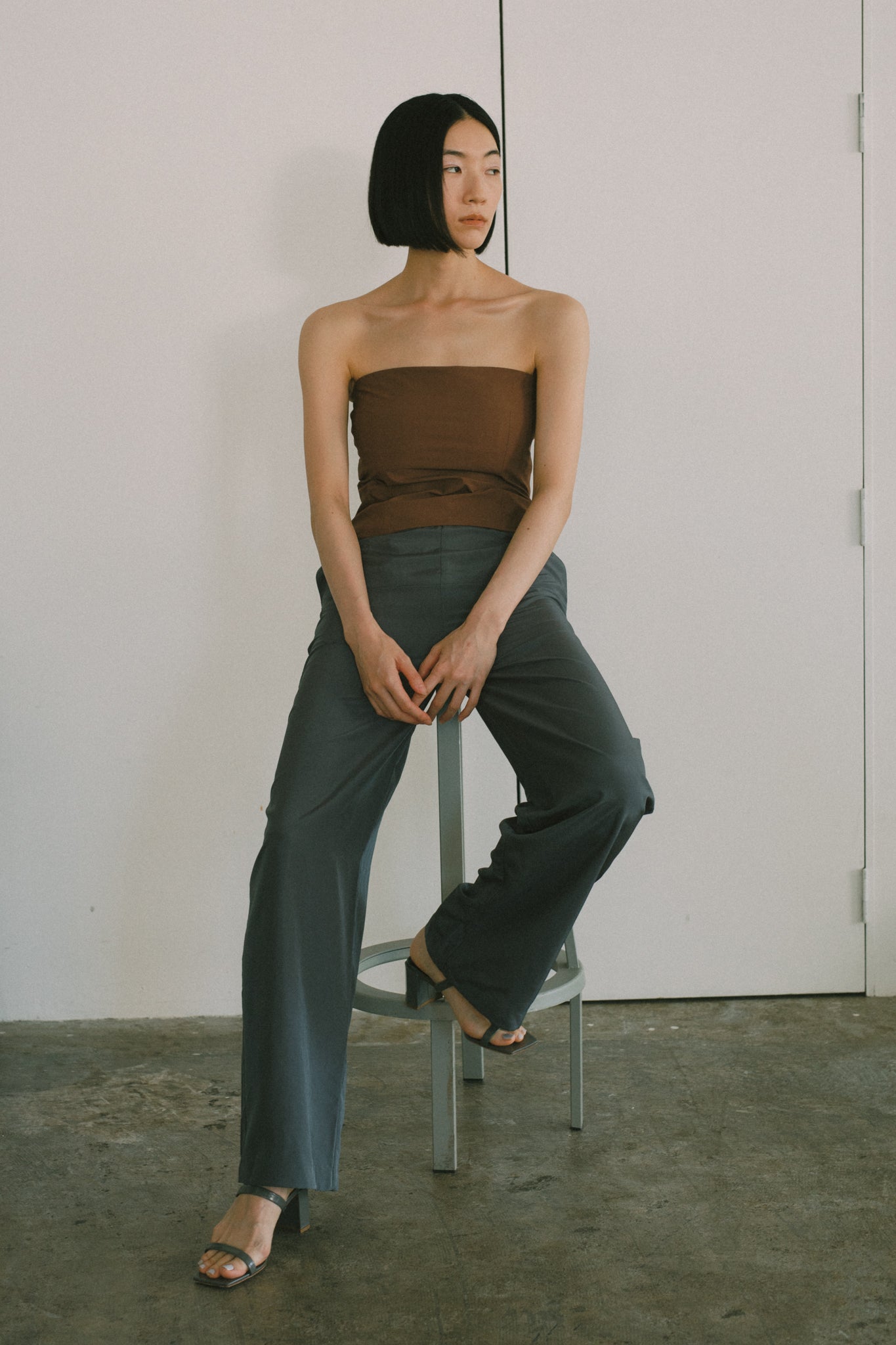 Silk Touch Satin Straight Trousers (ls72660P)