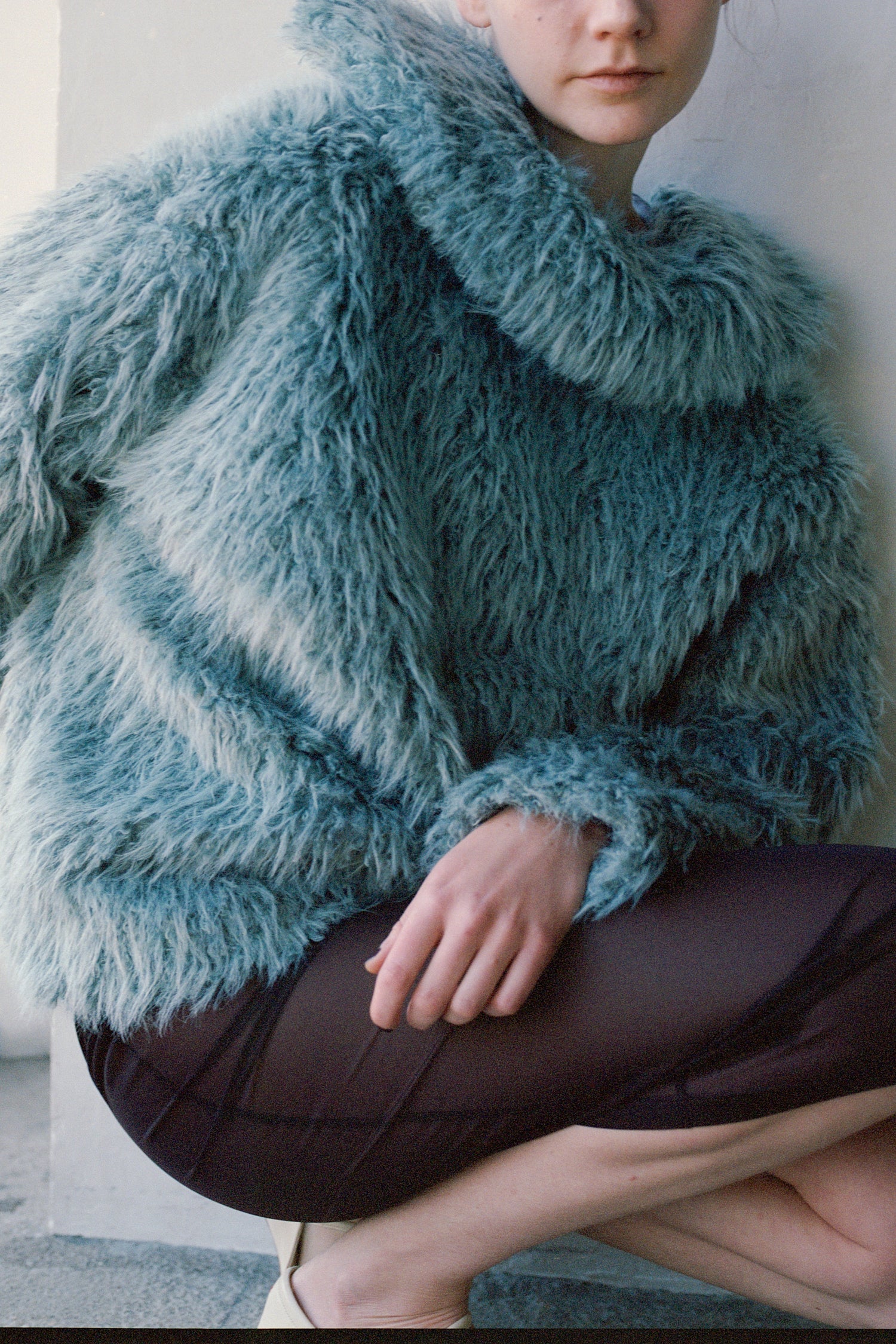【Pre-order】Eco Fur Snap Front Jacket (ls54536J)
