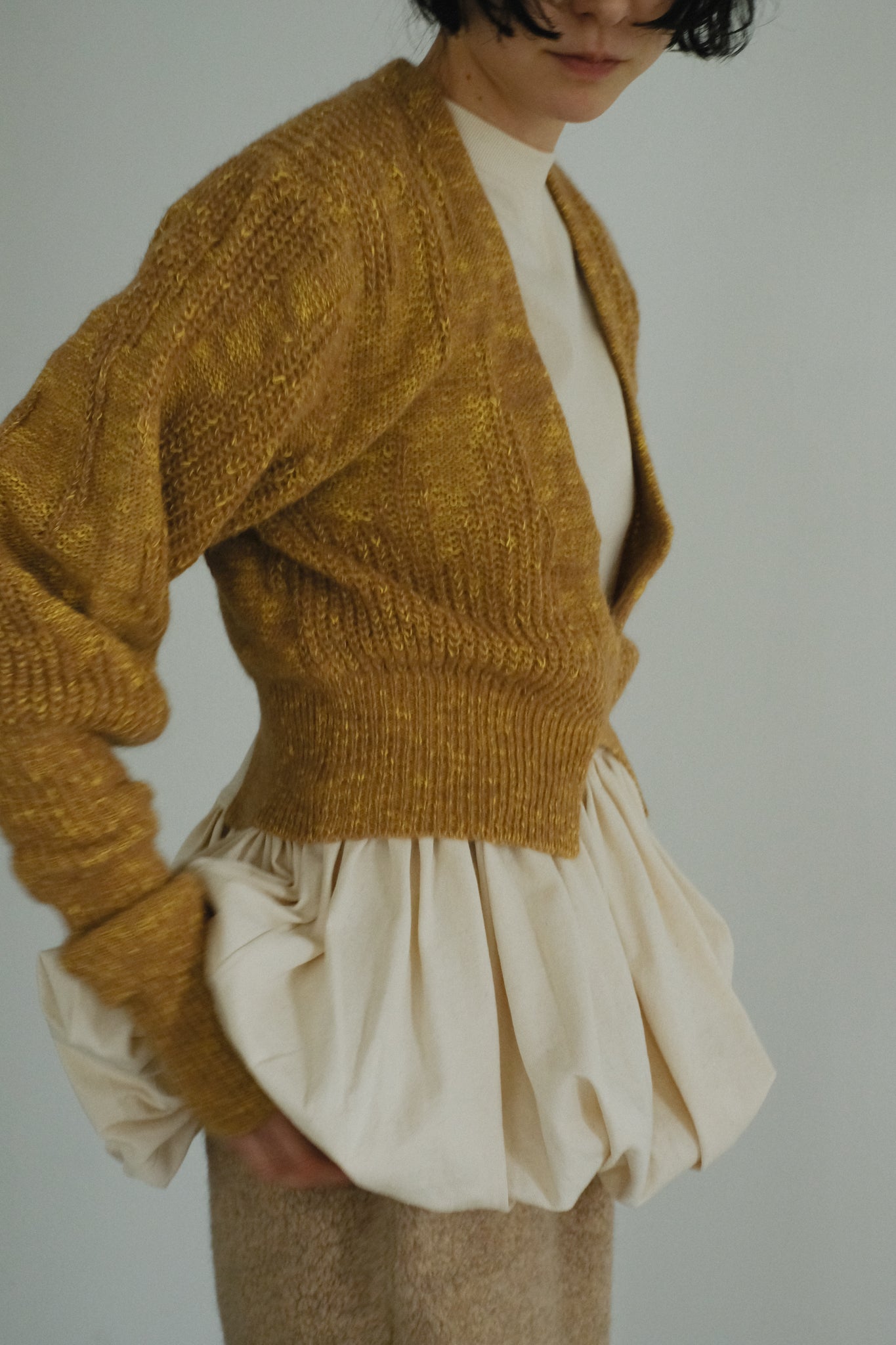 Baby Alpaca Mix Deep V Neck PO (ls44453K)